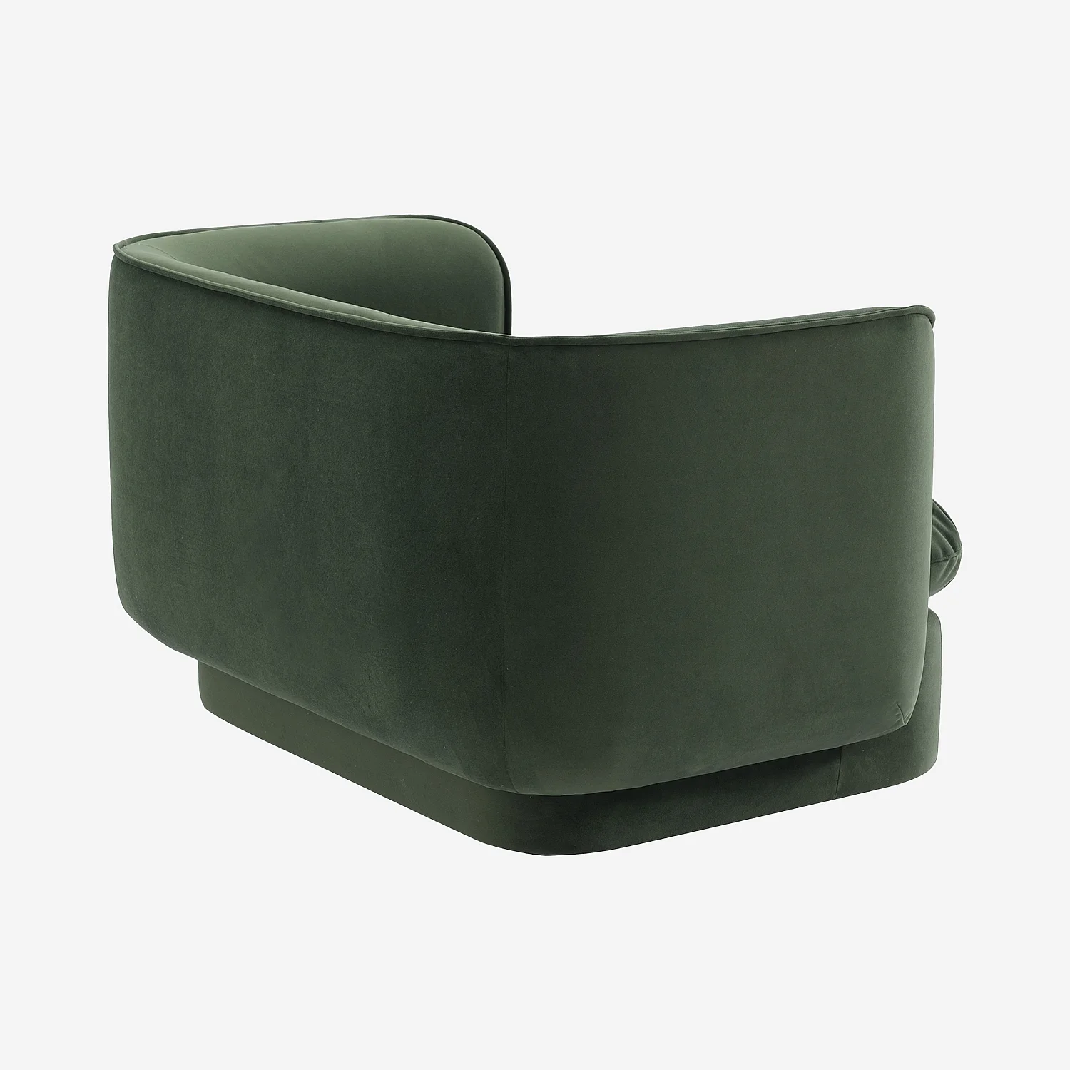 Fauteuil en tissu garni de plumes  - Vert kaki - 8