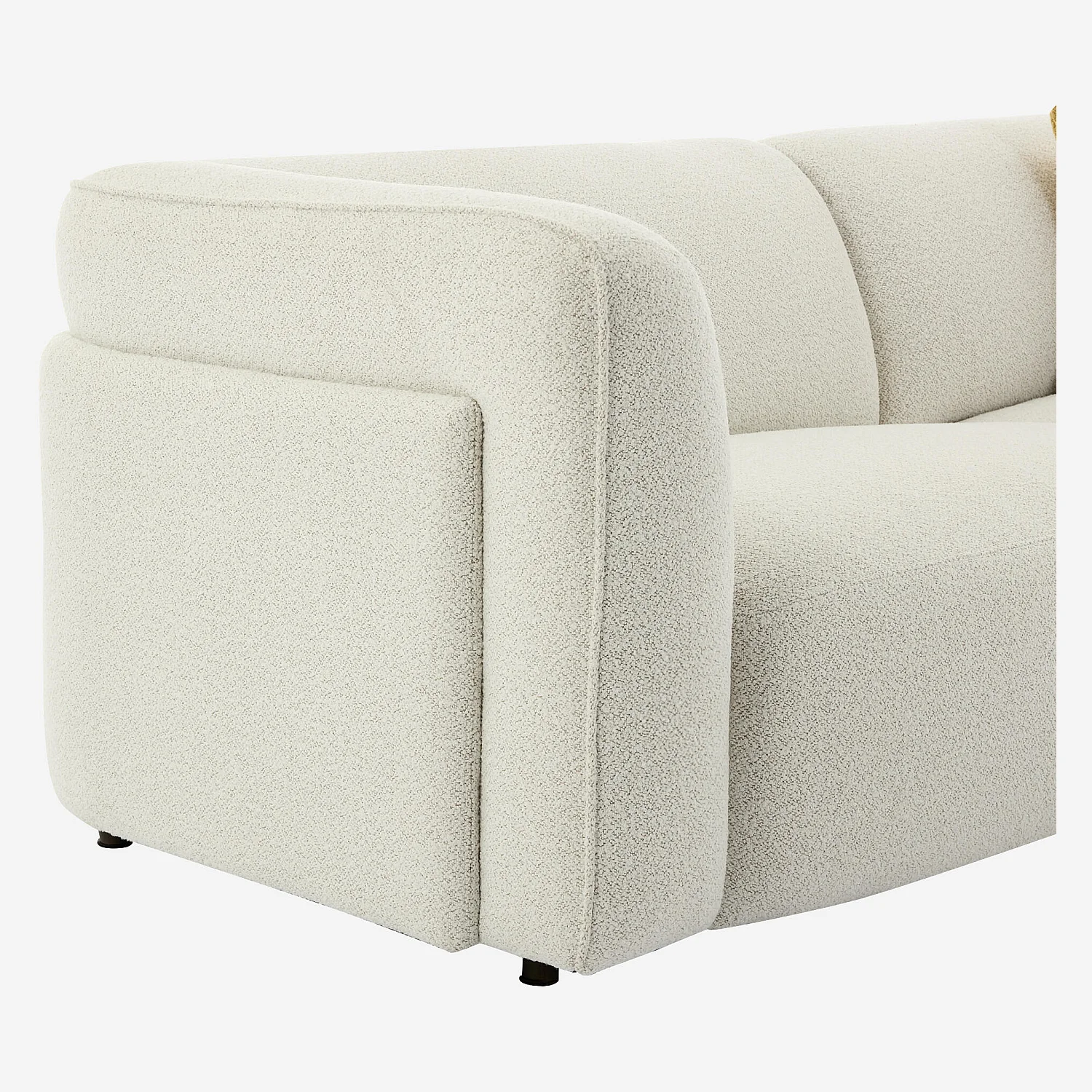 Canapé 4 places en tissu bouclette - Crème - Design by Nicole Aptel - 2