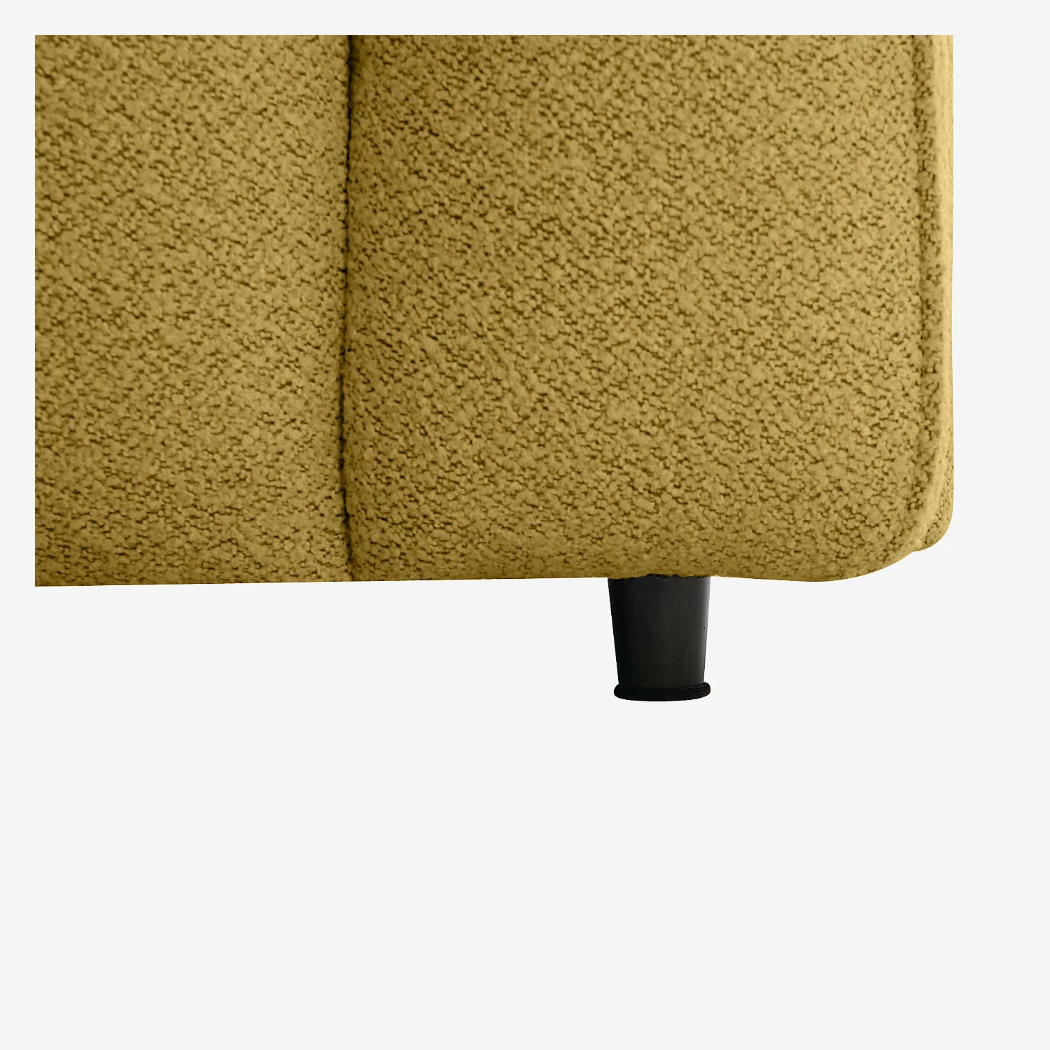 Canapé 4 places en tissu bouclette - Jaune moutarde - Design by Nicole Aptel - 5