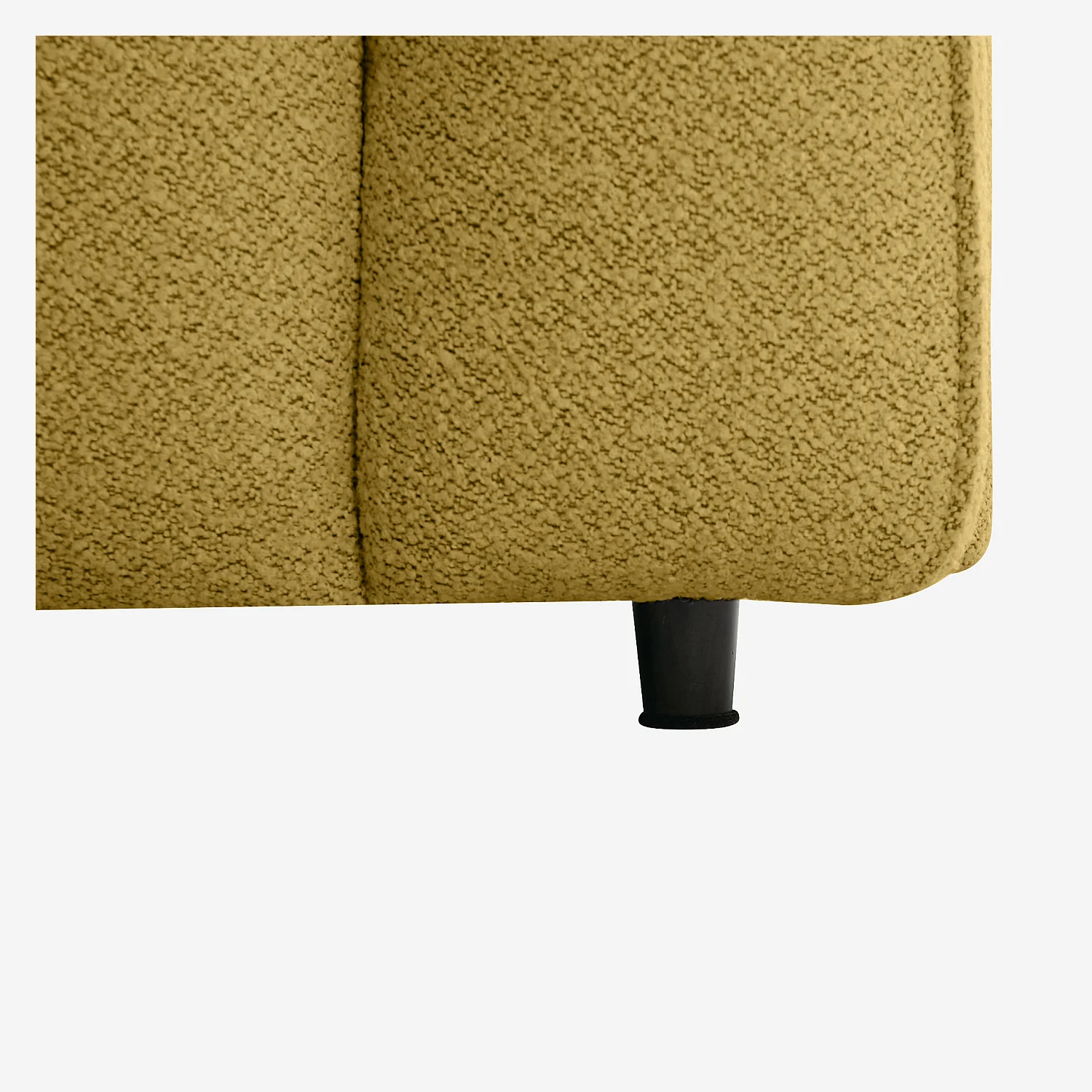 Canapé 4 places en tissu bouclette - Jaune moutarde - Design by Nicole Aptel - 5