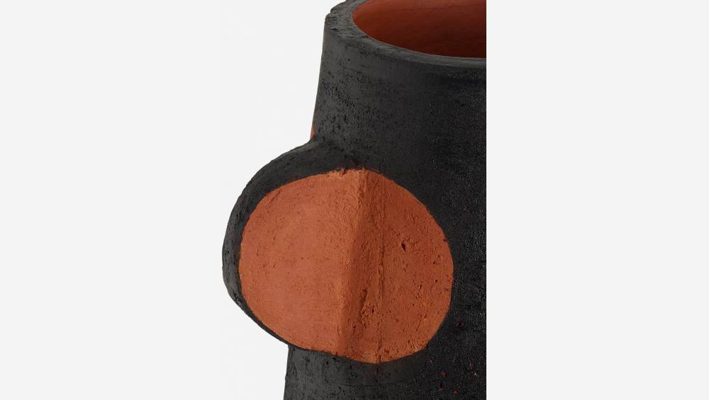 Vase en terracotta - 36 cm - Noir