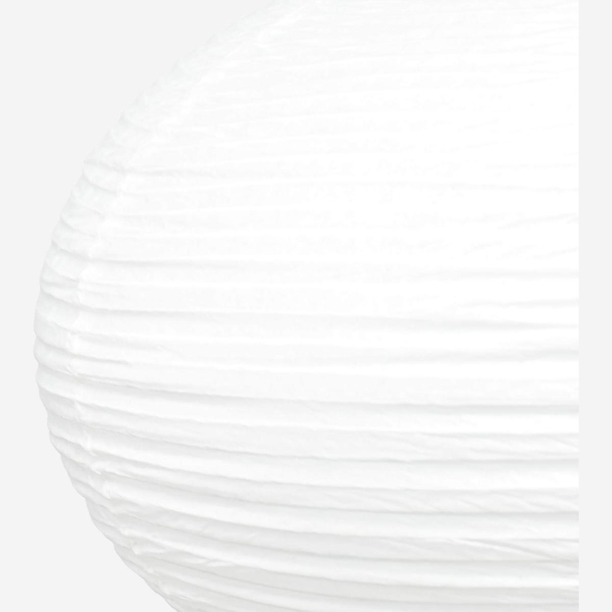 pantalla de lampara de techo ovalada de papel blanca diametro 48cm