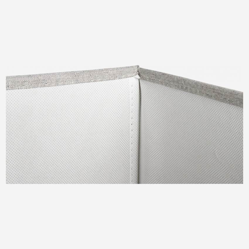 Boîte de rangement en tissu - Gris - 12,5 x 39 x 26 cm