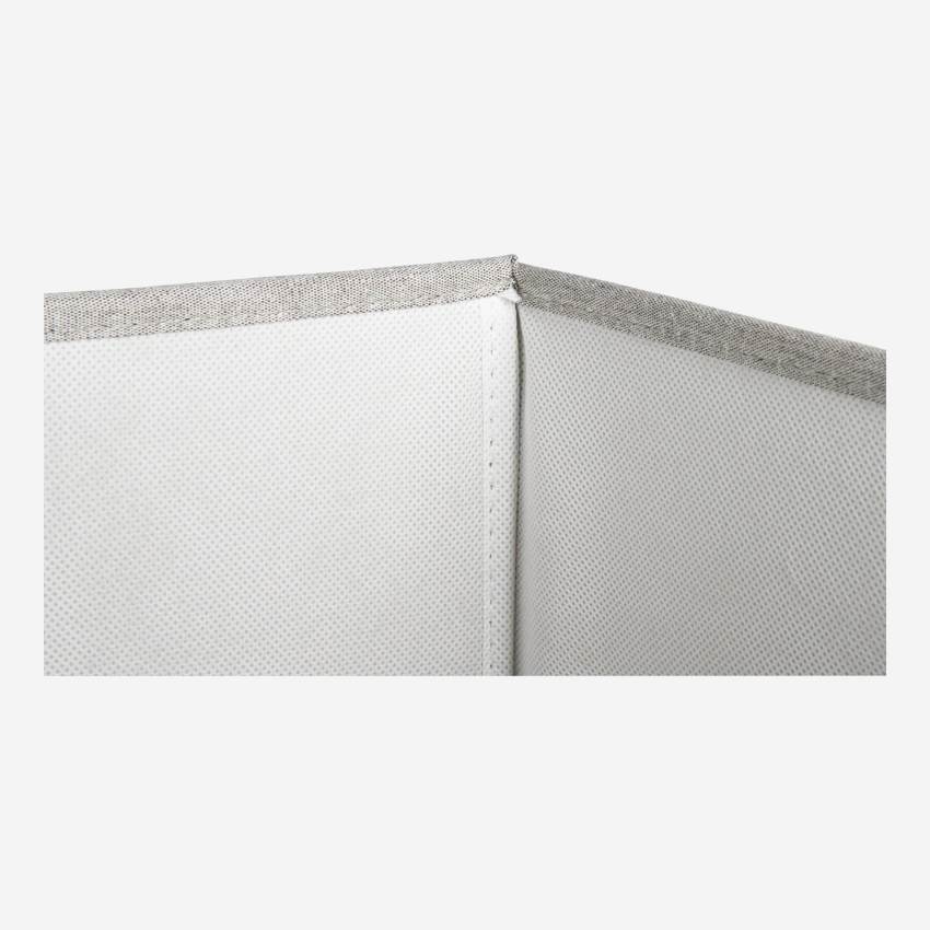 Fabric storage box - Grey - 12.5 x 39 x 26 cm