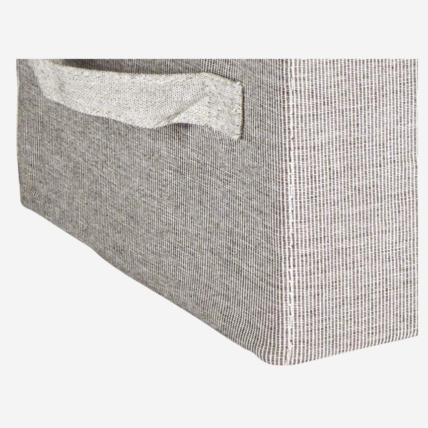 Boîte de rangement en tissu - Gris - 25 x 39 x 26 cm