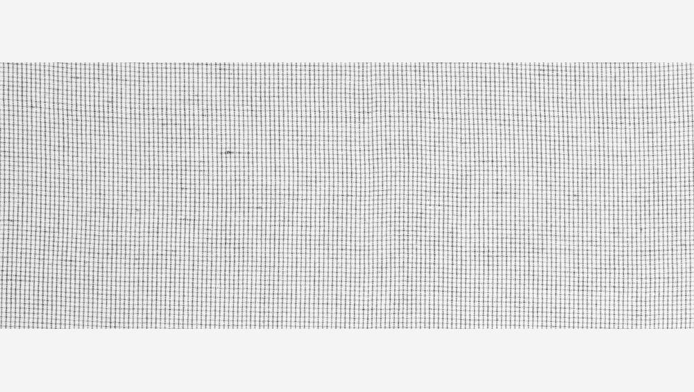Set de 2 paños 70x150cm de algodón y lino blanco tejido negro