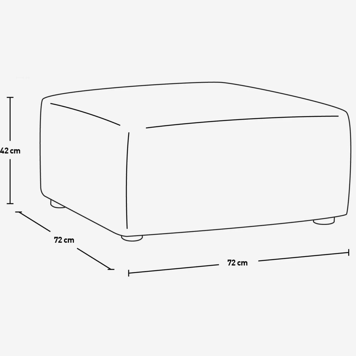 Hocker aus Stoff