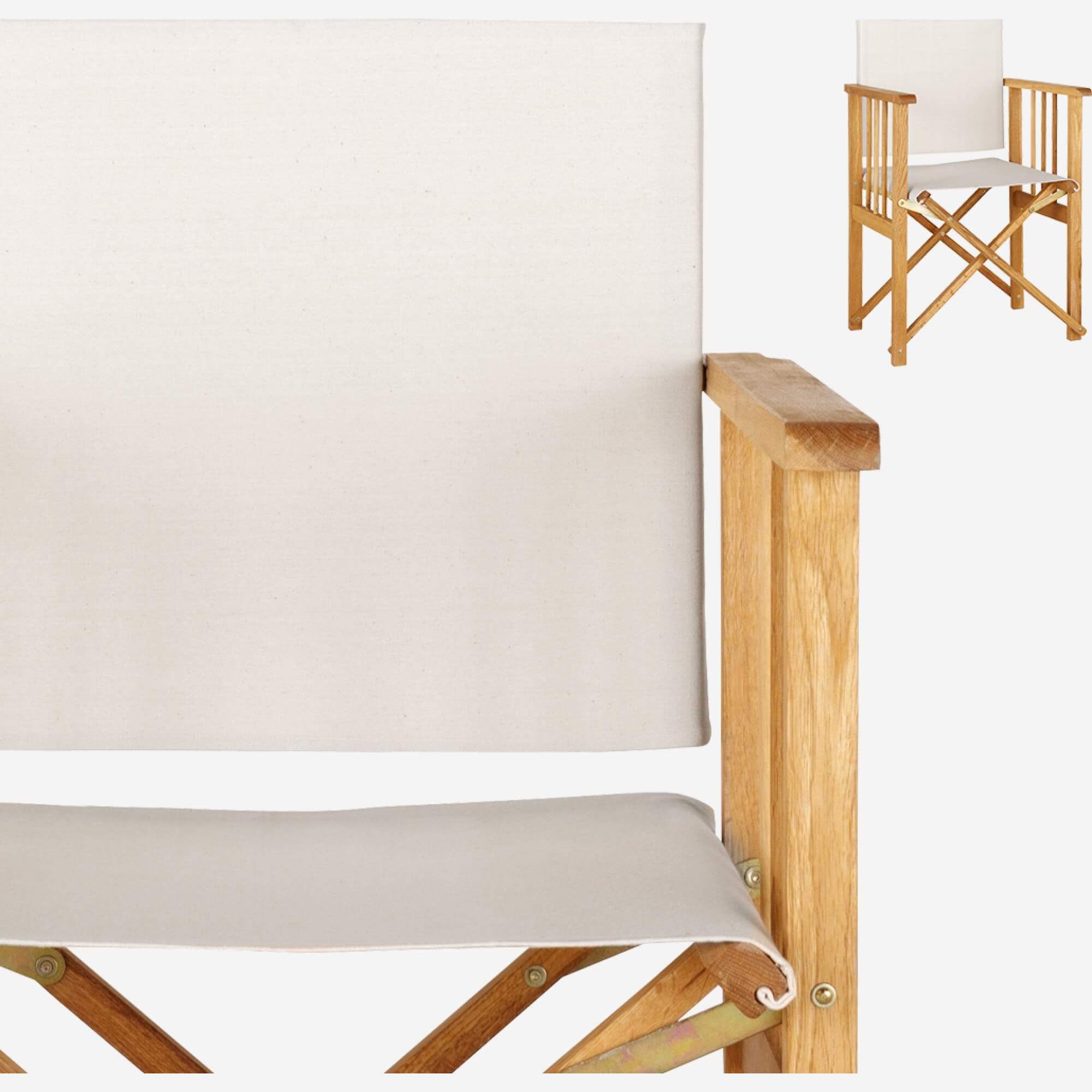 Linen fabric for folding chair - Off-white