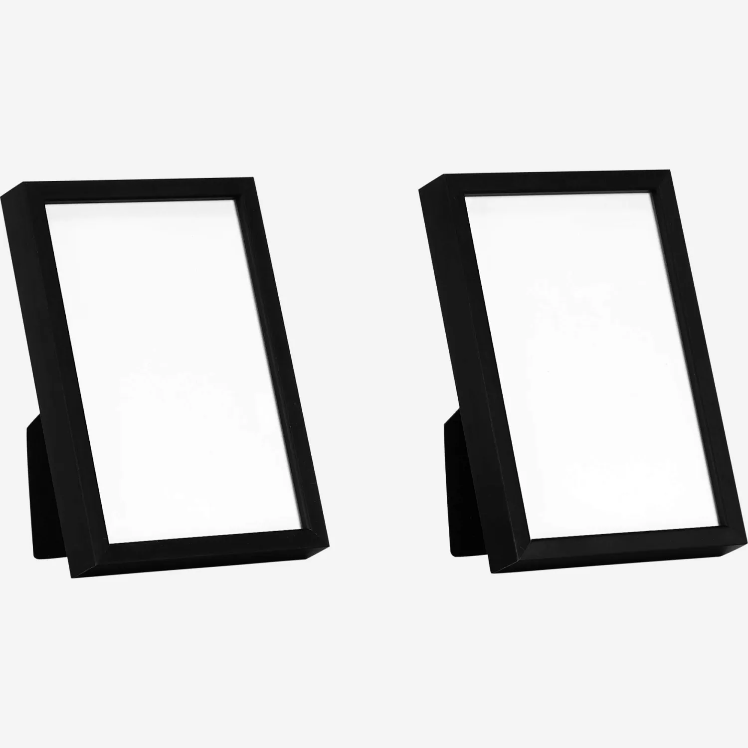 Lot de 2 cadres à poser en aluminium - 10 x 15 cm - Noir