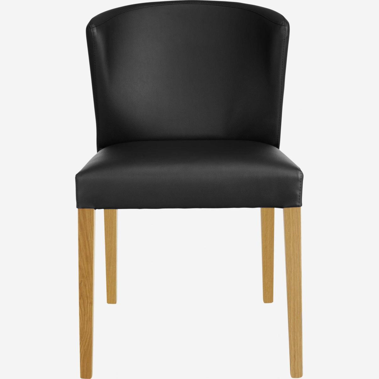 Chair - Black - Oak legs