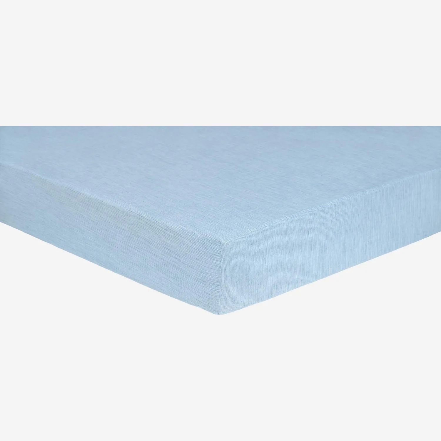 Drap housse en coton - 160 x 200 cm - Bleu