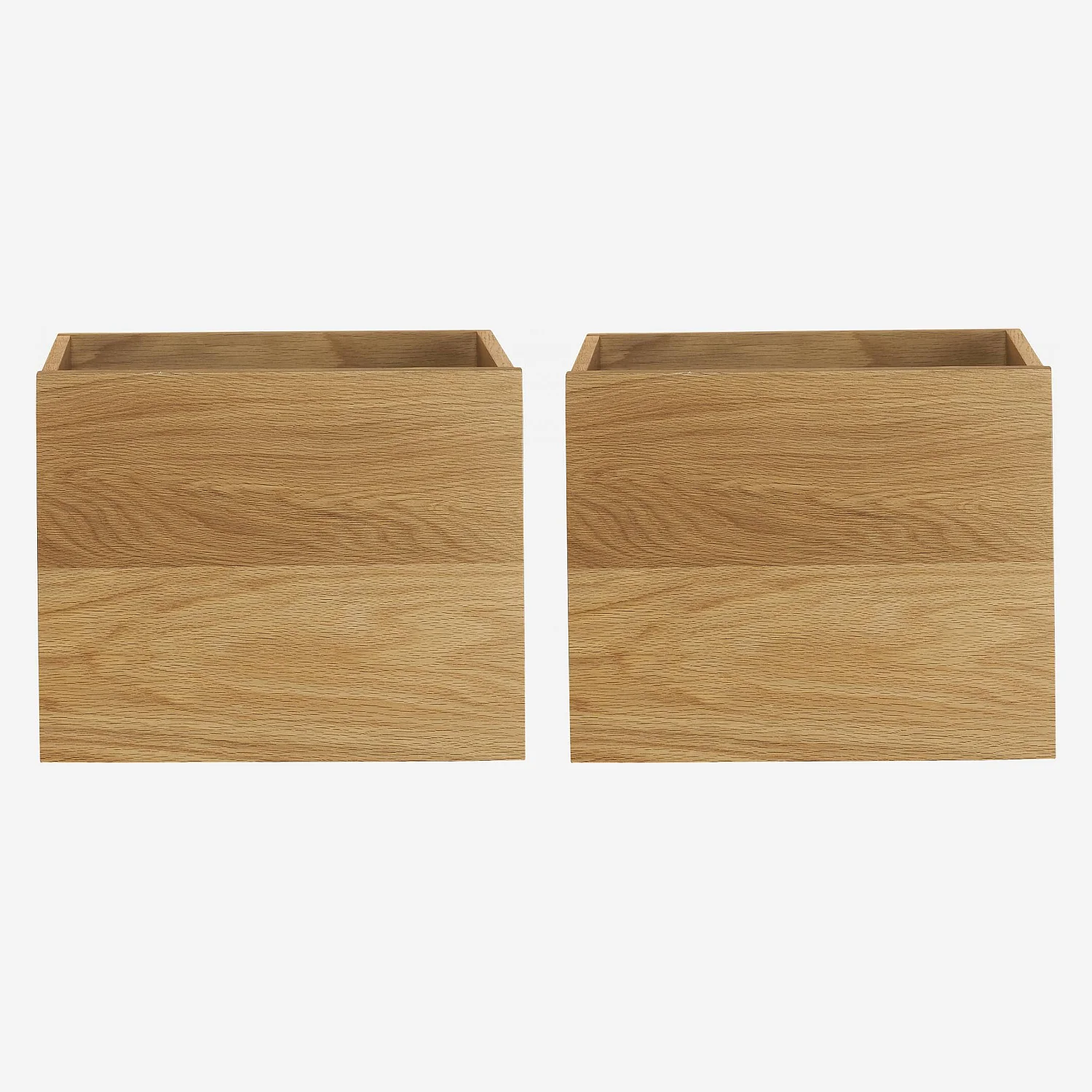 Lot de 2 tiroirs en chêne massif - Naturel - 1