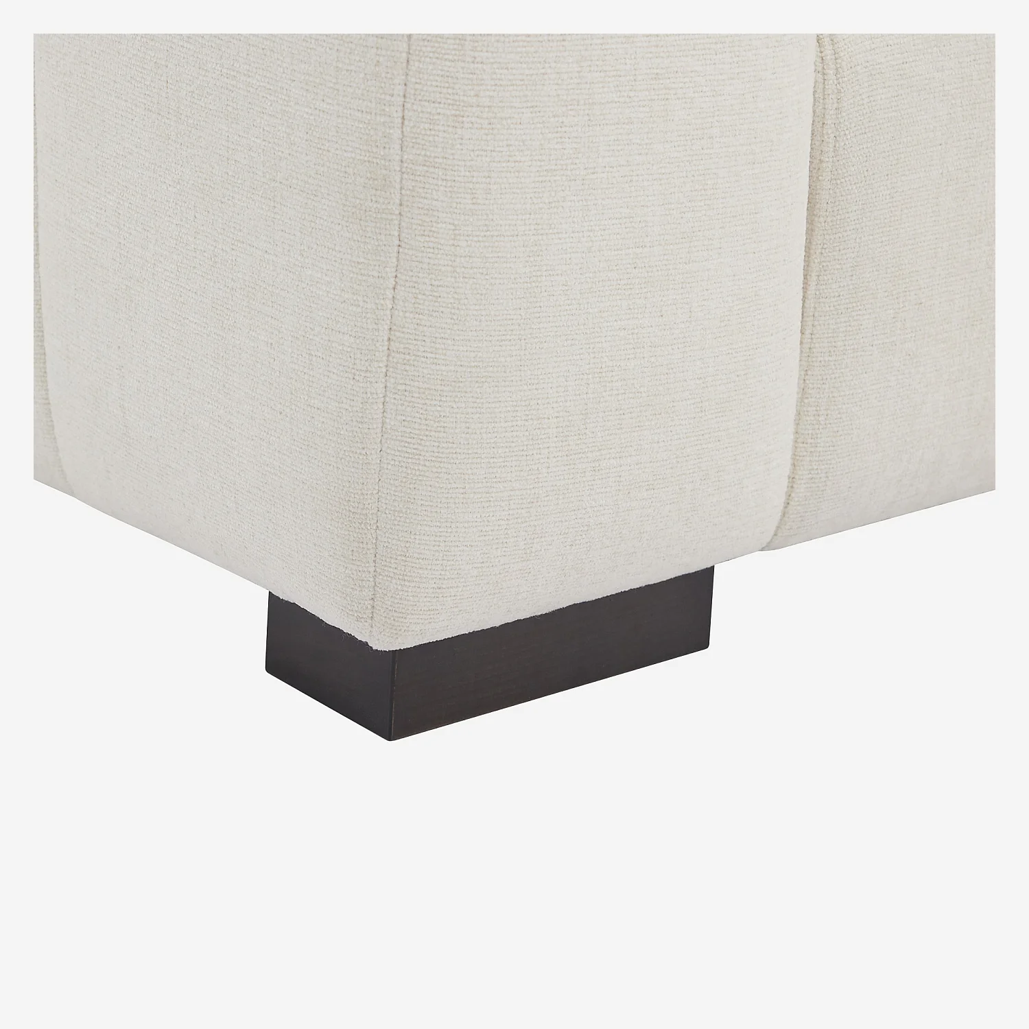 Canapé d'angle droit en tissu garni de plumes - Ivoire - 5