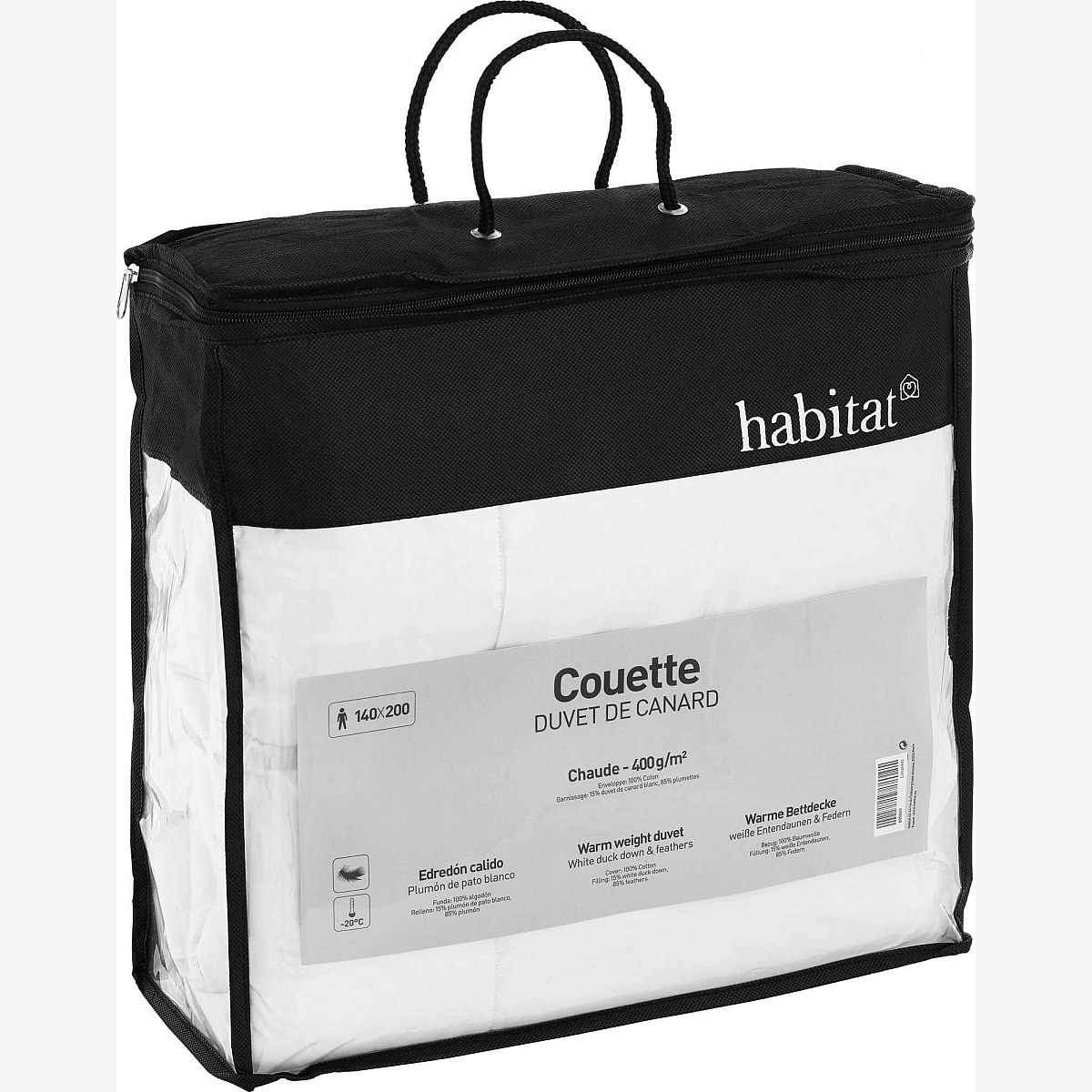 Canard - Decke, 140x200cm, 400g, weiß - Habitat