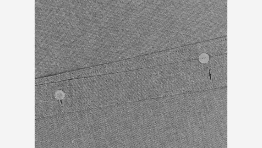 Funda nórdica de algodón - 240x220 cm - Gris
