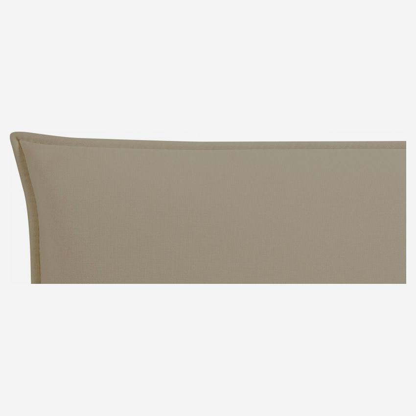 Cabecero de cama para somier de 140cm de tela beige claro