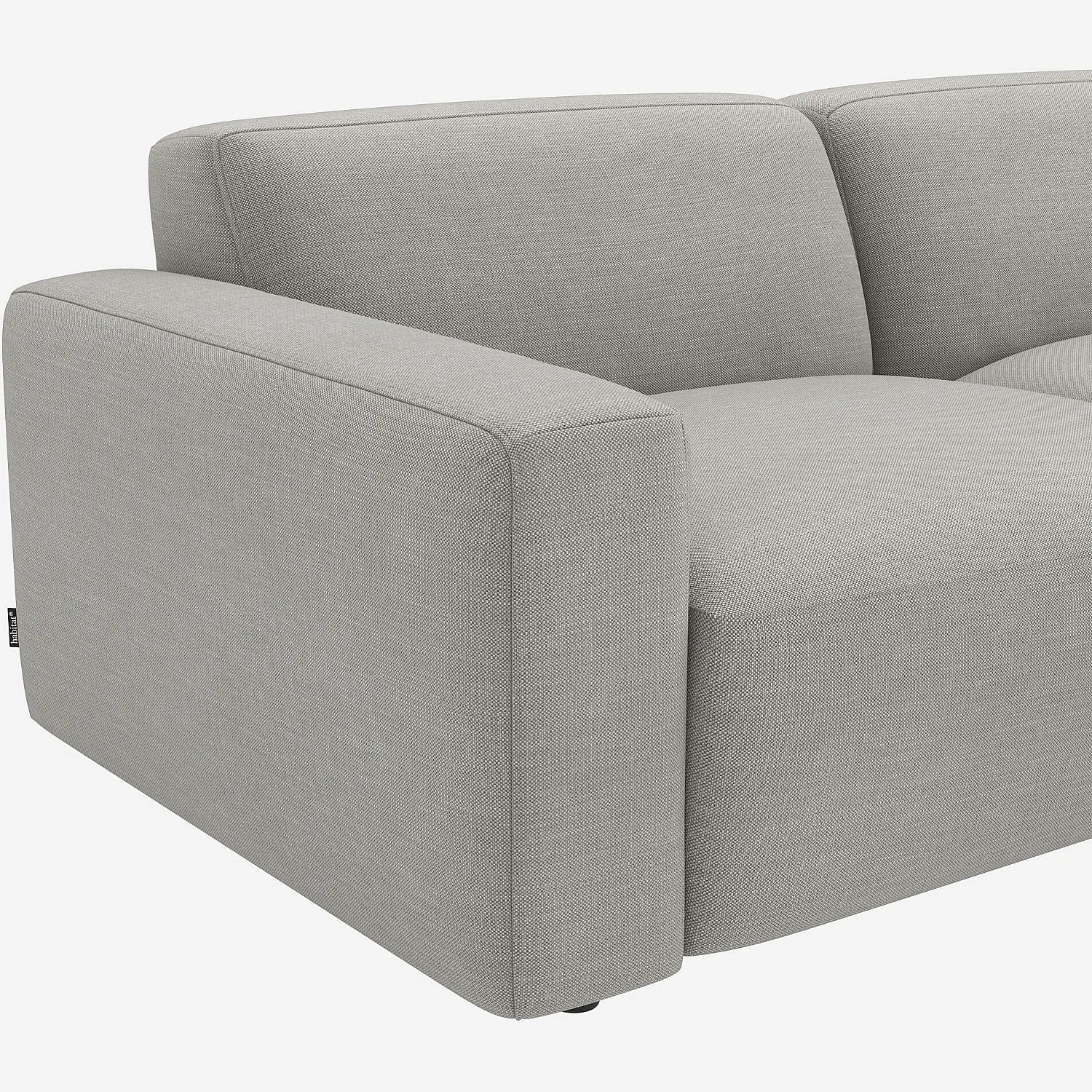 Canapé 4 places modulable en tissu - Gris perle - 6