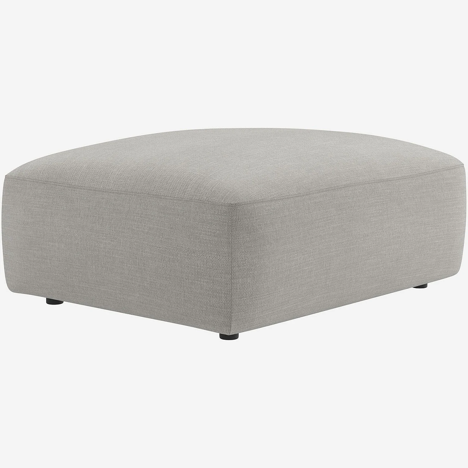 Grand canapé d'angle modulable en tissu - Gris perle - 12