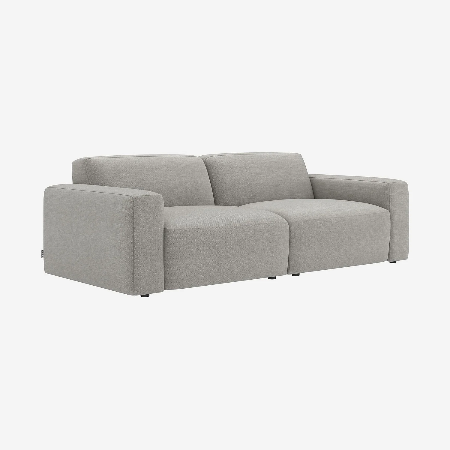 Grand canapé d'angle modulable en tissu - Gris perle - 4