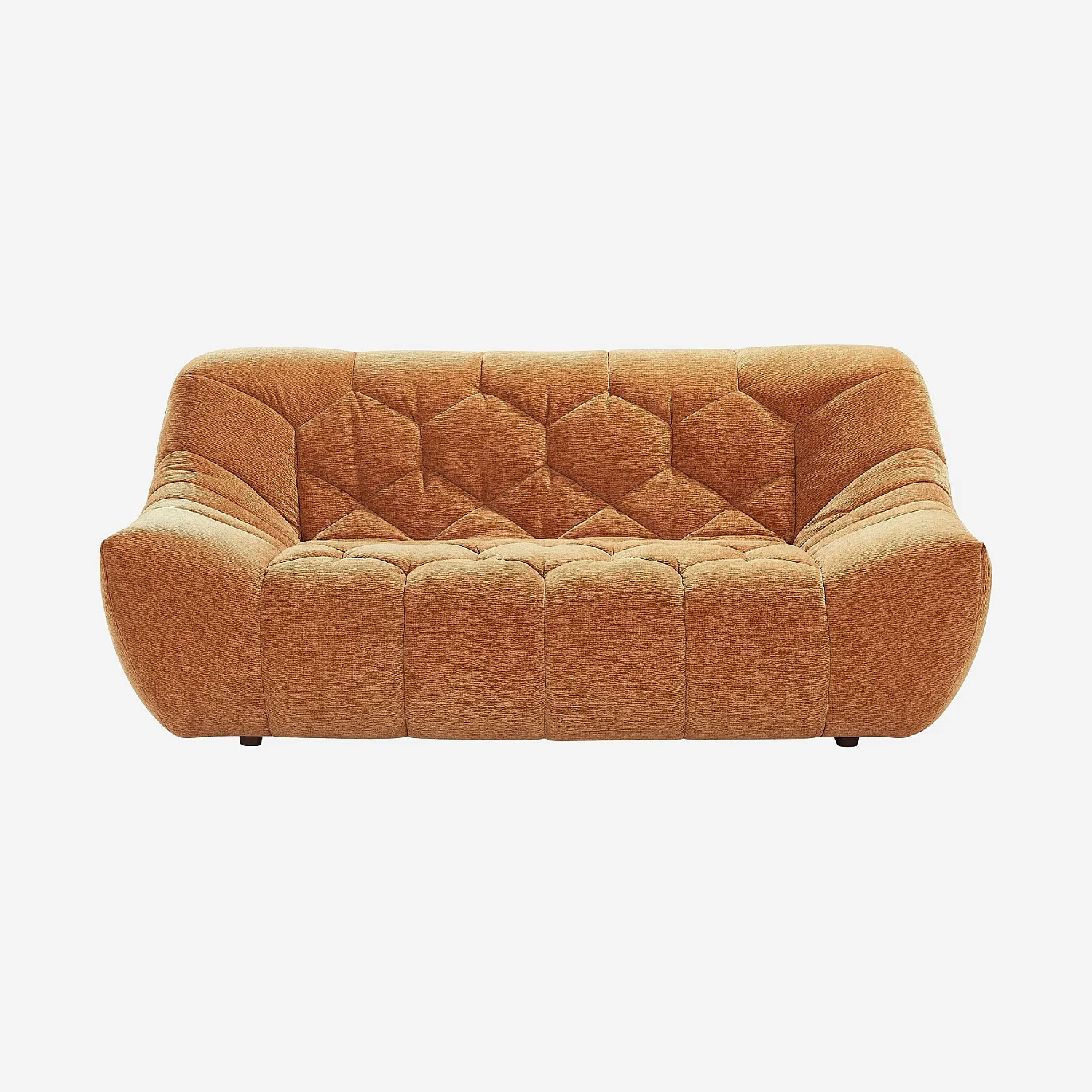 Sofá 2 plazas en tejido - Terracota - 2