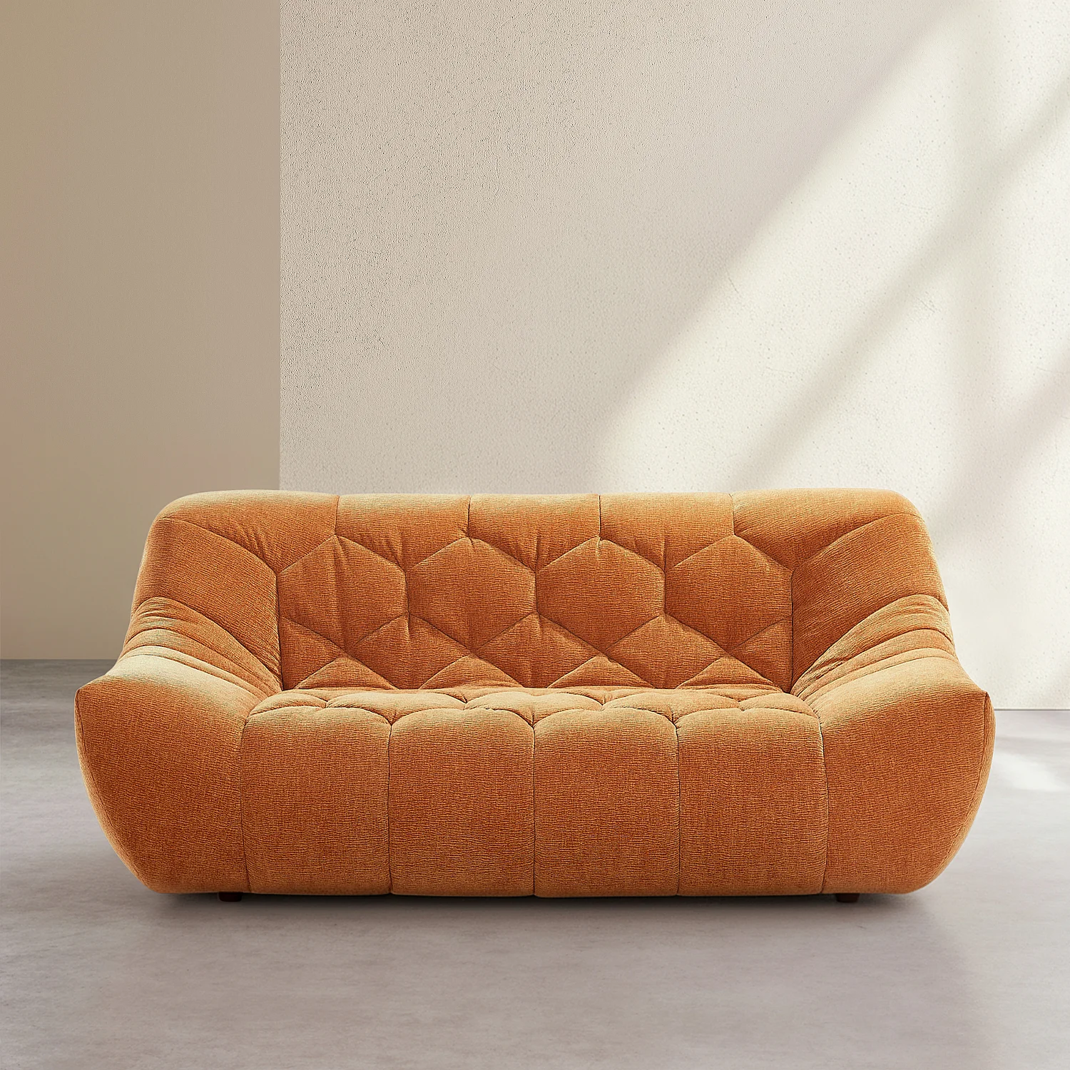 Tweezitsbank van stof - Terracotta - 2