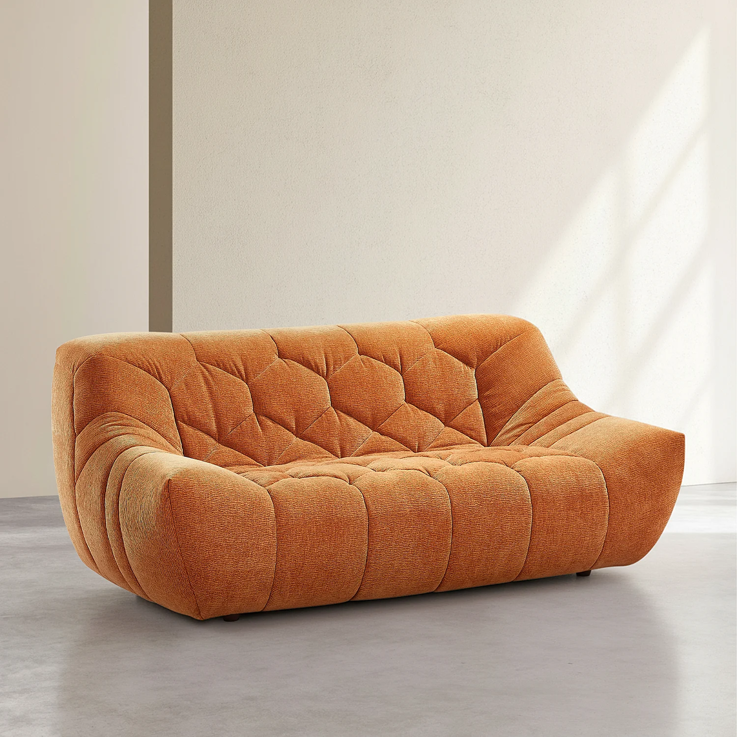 Tweezitsbank van stof - Terracotta - 3