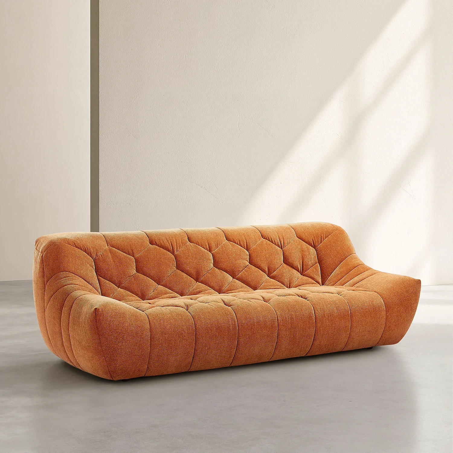 3-zits stoffen bank - Terracotta - 3