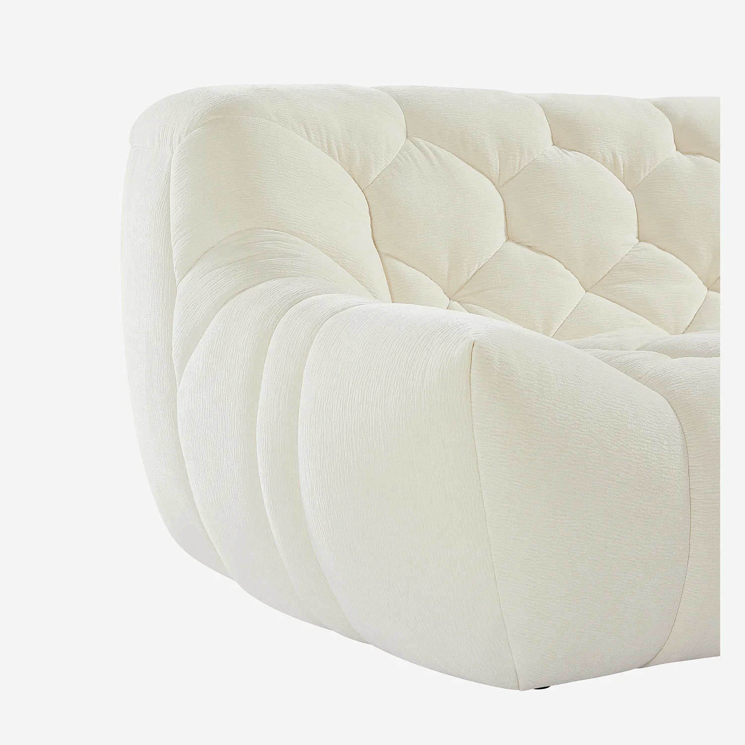 Canapé 3 places en tissu - Écru - 3