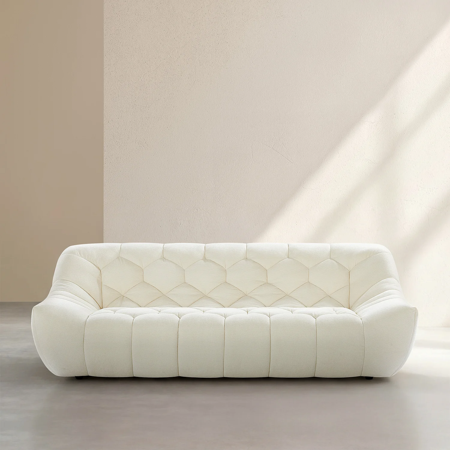 3-Sitzer-Sofa aus Stoff - Ecru - 3