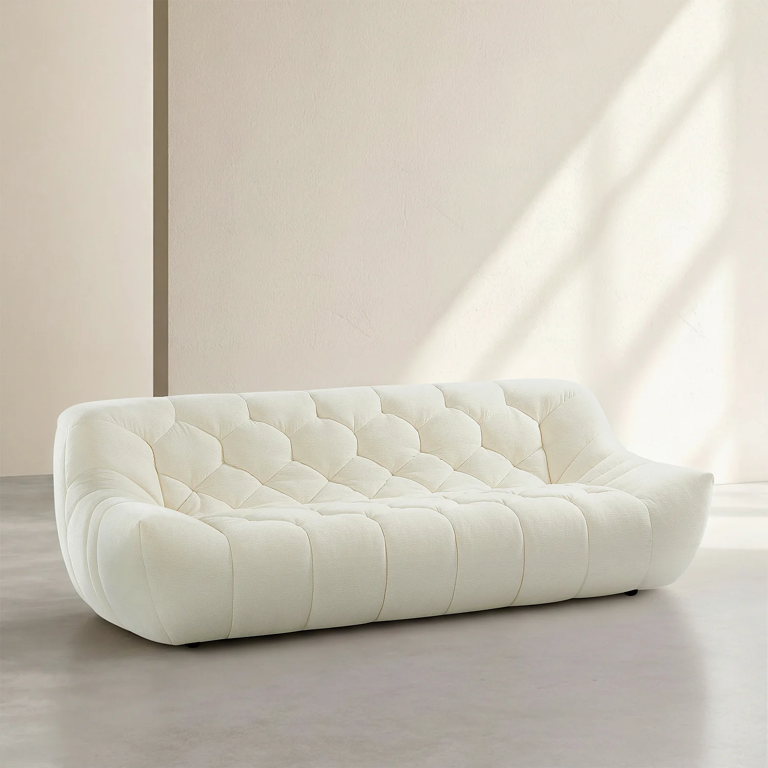 3-Sitzer-Sofa aus Stoff - Ecru - 5