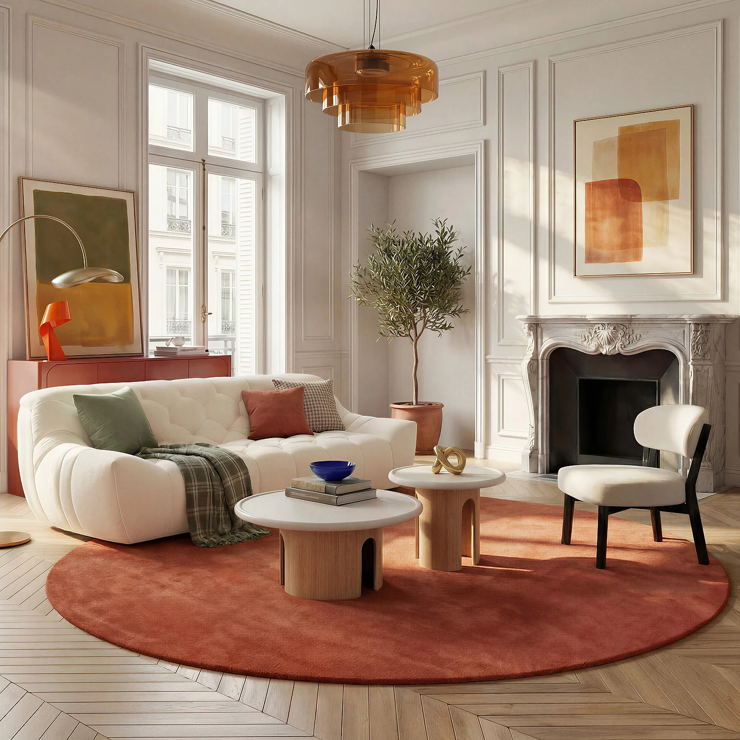 3-Sitzer-Sofa aus Stoff - Ecru - 6