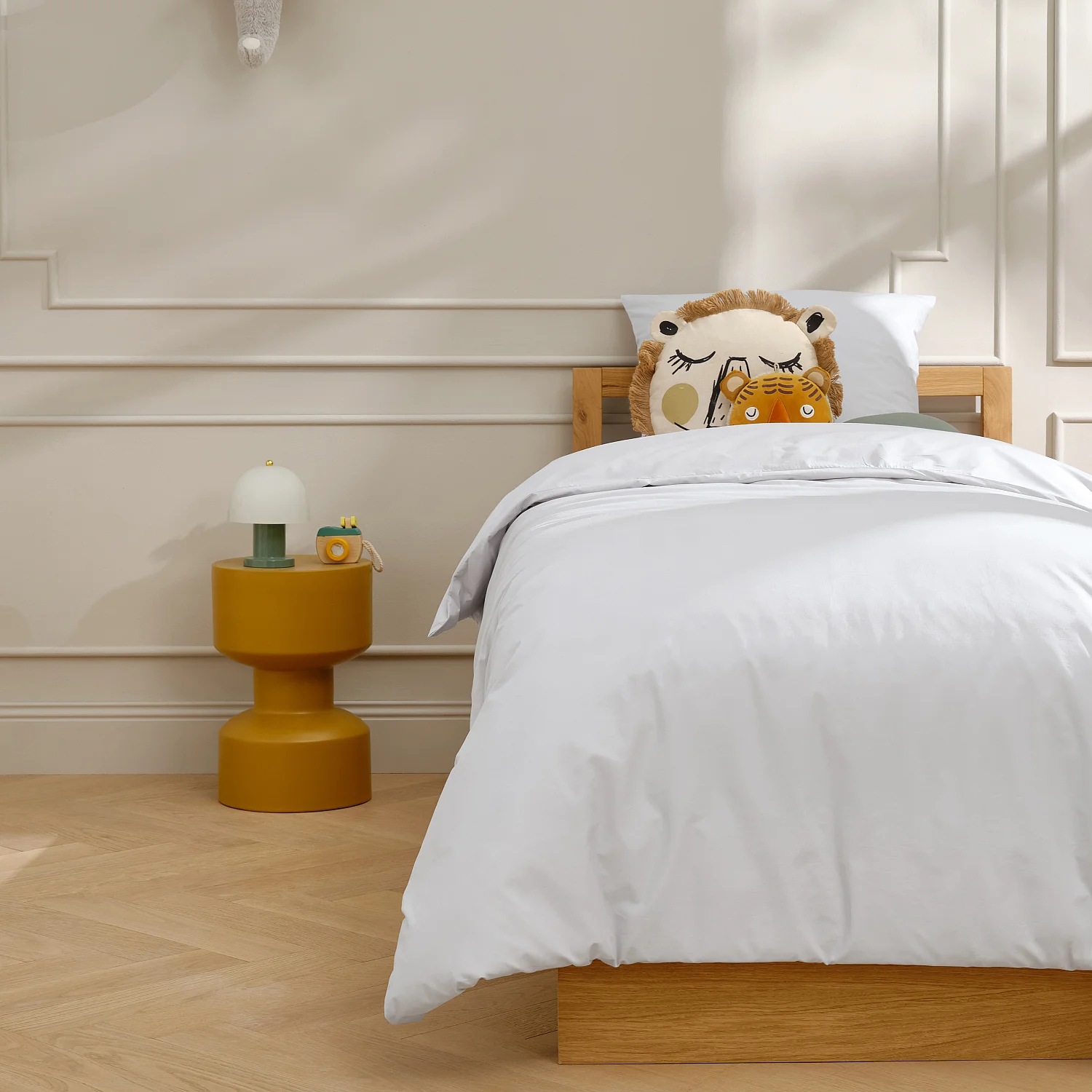 Housse de couette en percale de coton - 140 x 200 cm - Blanc - 6