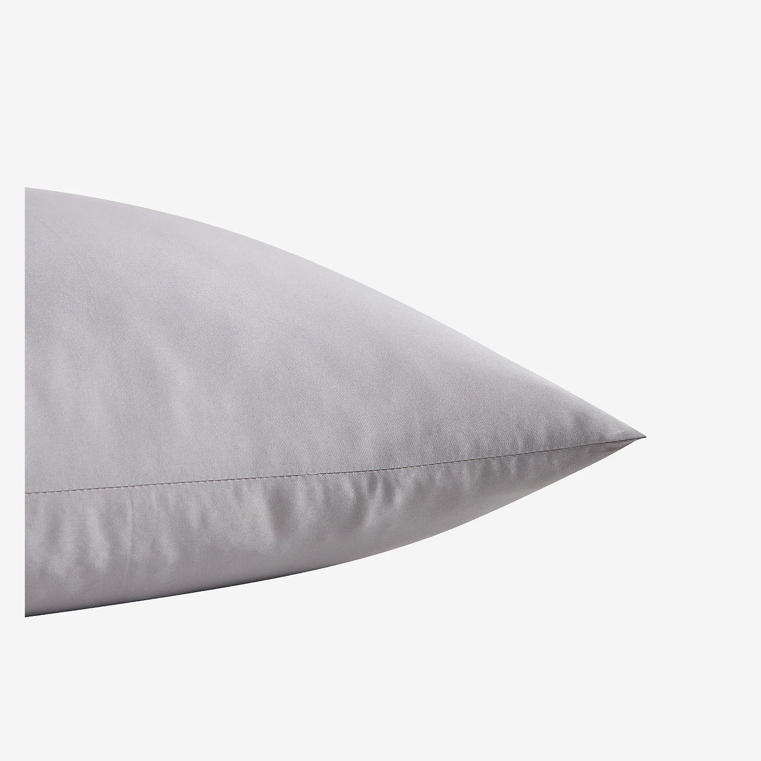 Taie d'oreiller en satin de coton - 50 x 70 cm - Gris argenté - 4