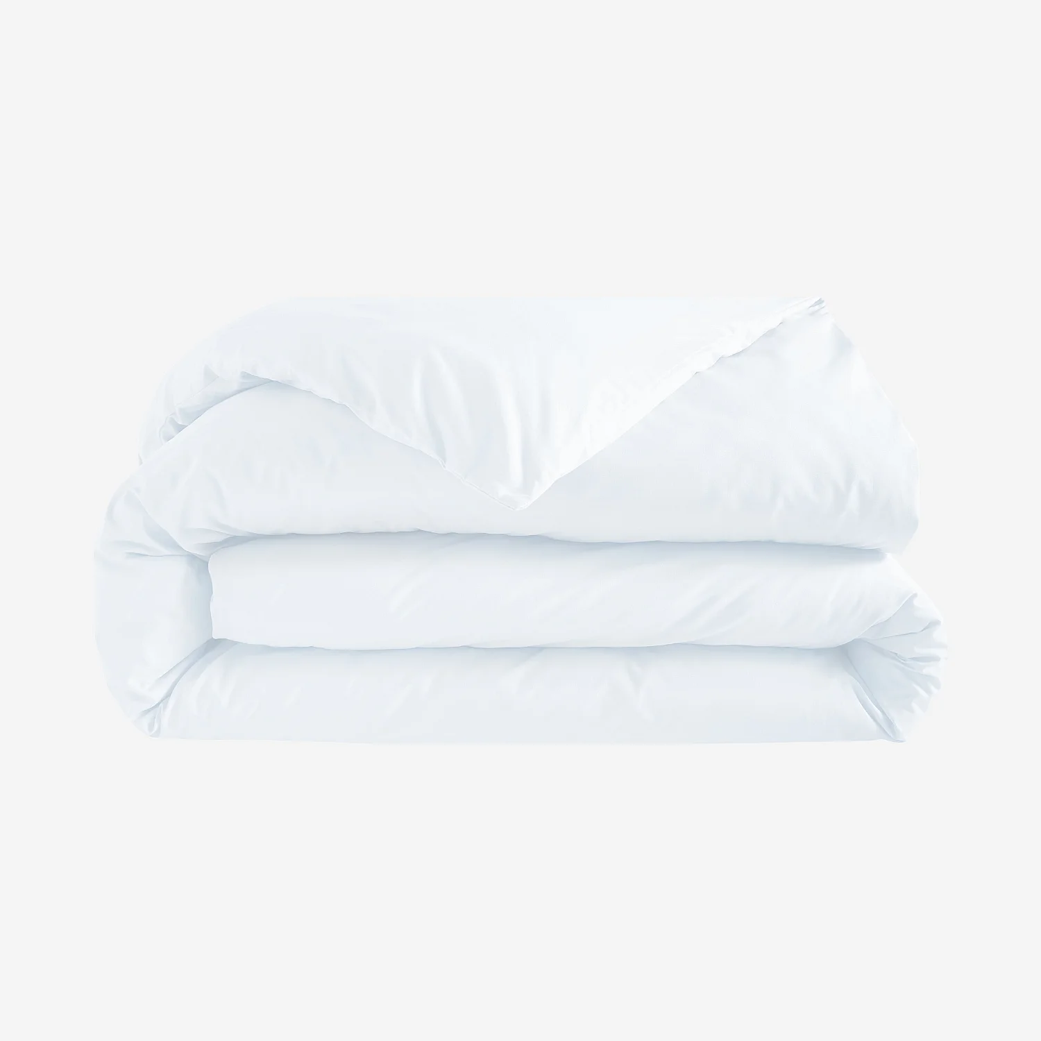 Housse de couette en percale de coton - 240 x 220 cm - Blanc - 5