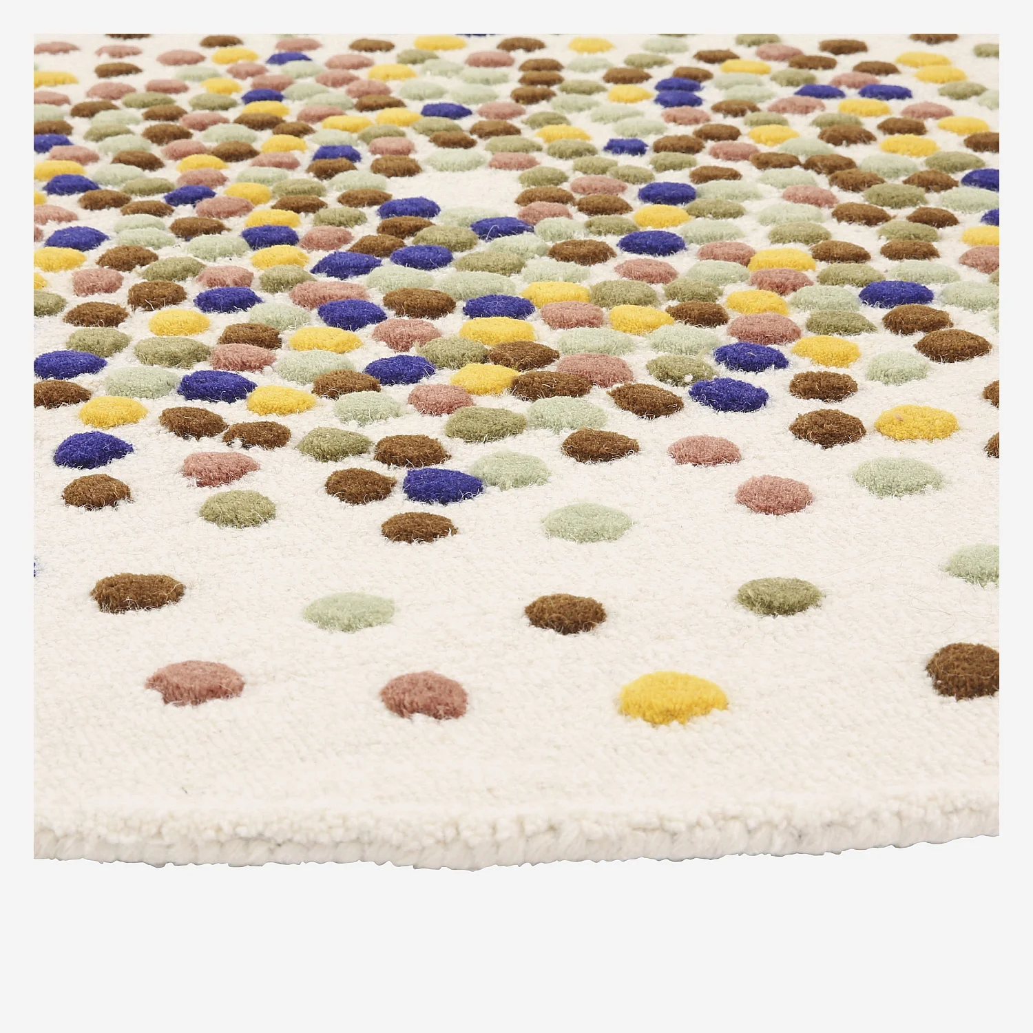 Tappeto rotondo in lana 150cm - Beige e multicolore - Design di Floriane Jacques - 3