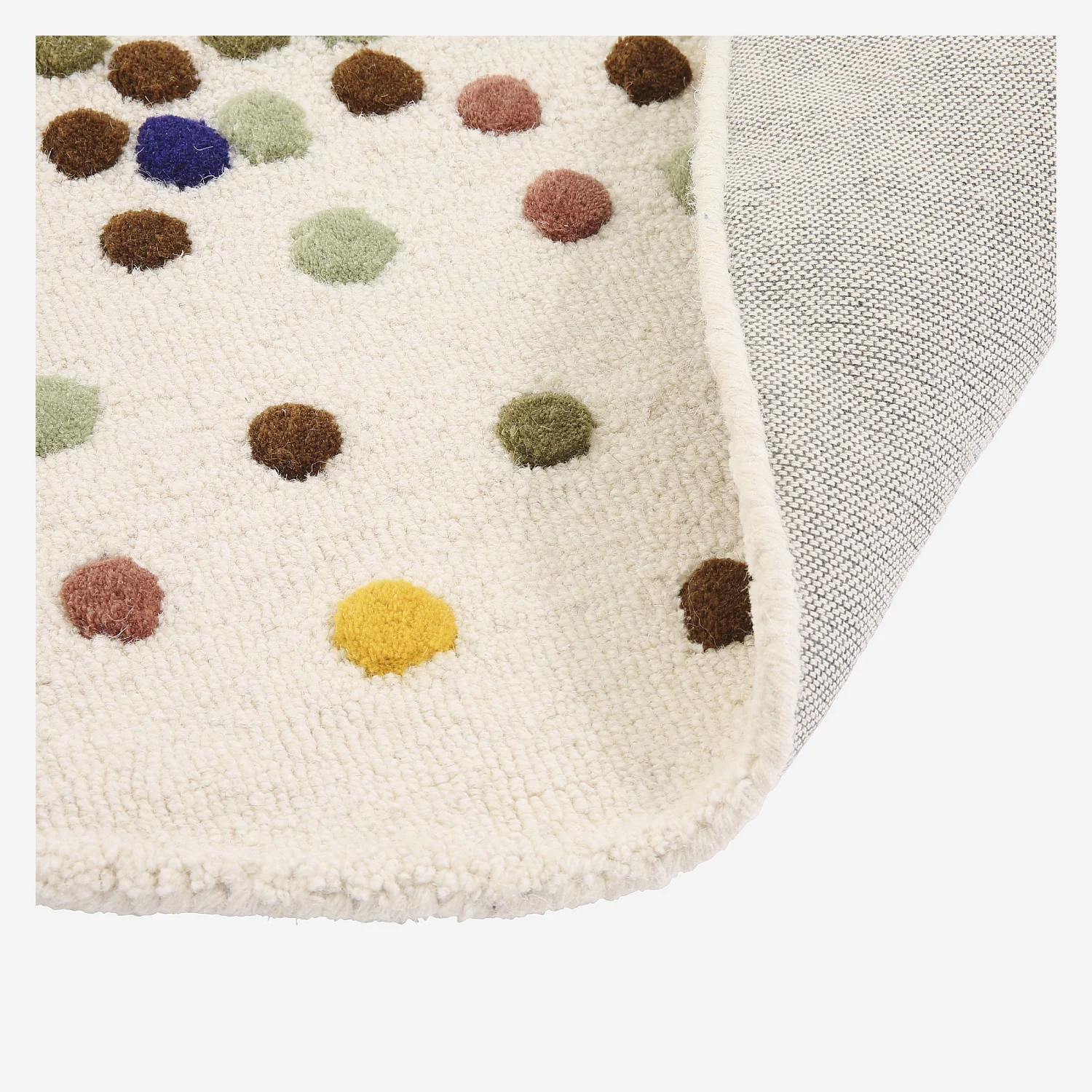 Tappeto rotondo in lana 150cm - Beige e multicolore - Design di Floriane Jacques - 6