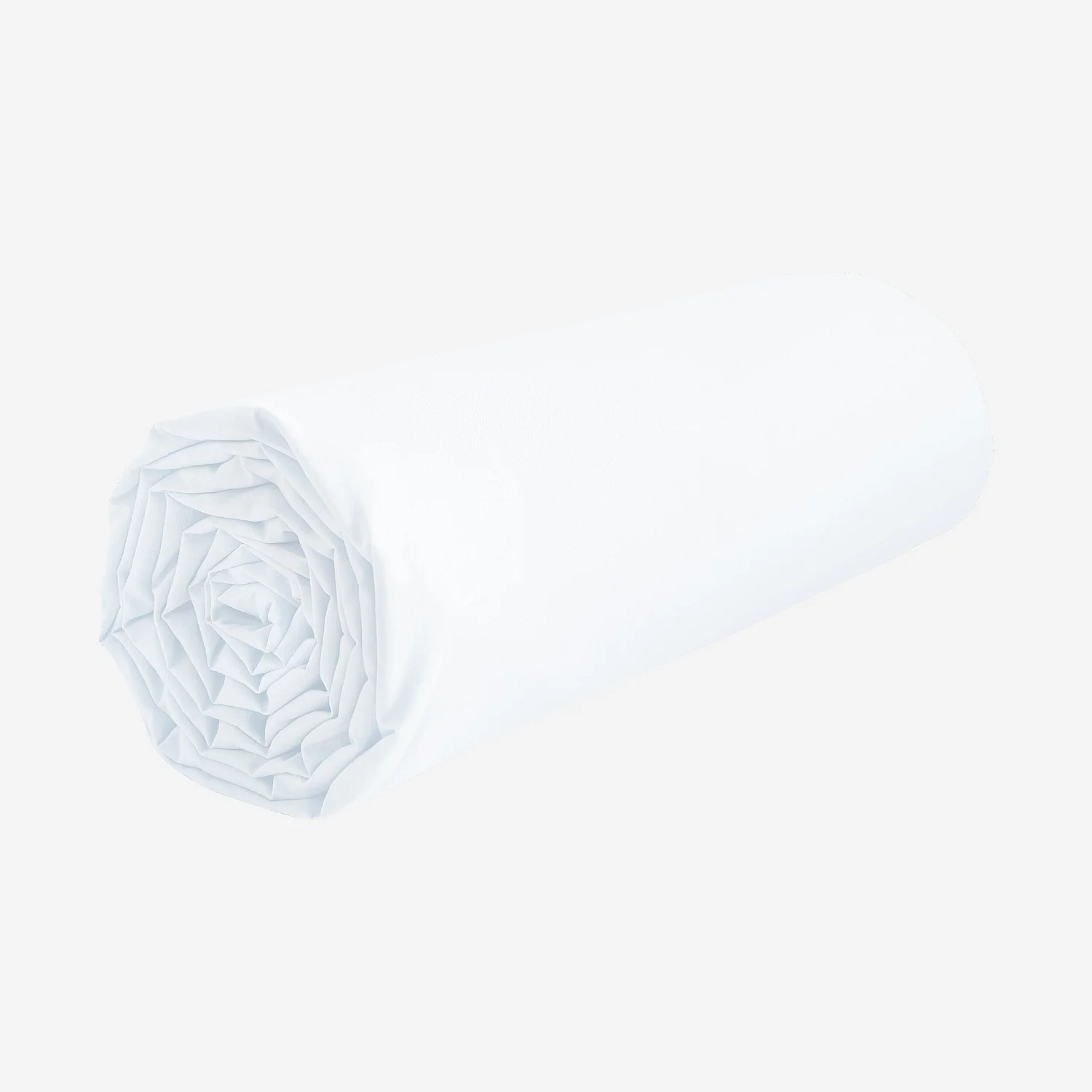 Drap housse en percale de coton - 160 x 200 cm - Blanc - 2