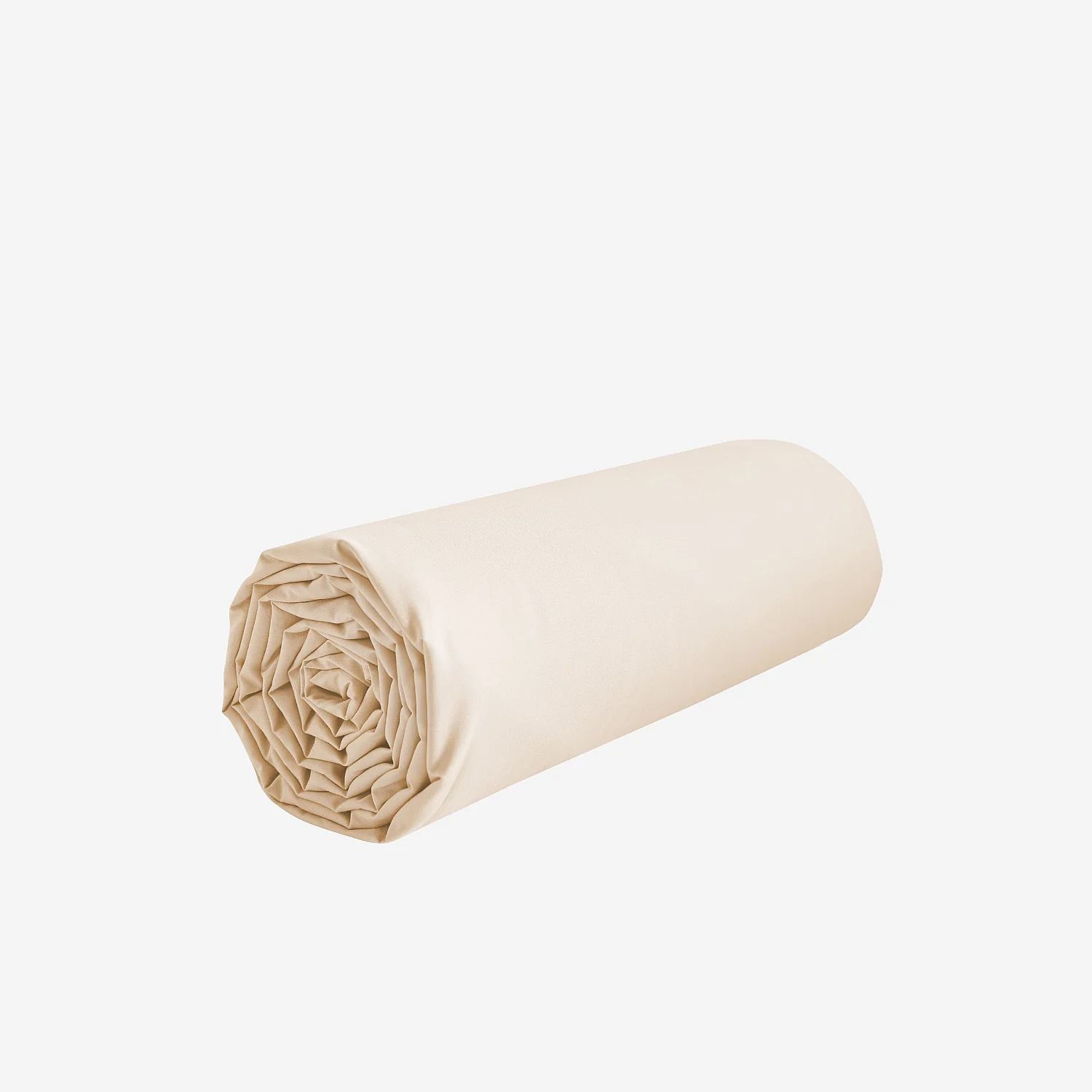 Drap Housse en percale de coton - 160 x 200 cm - Ivoire - 3