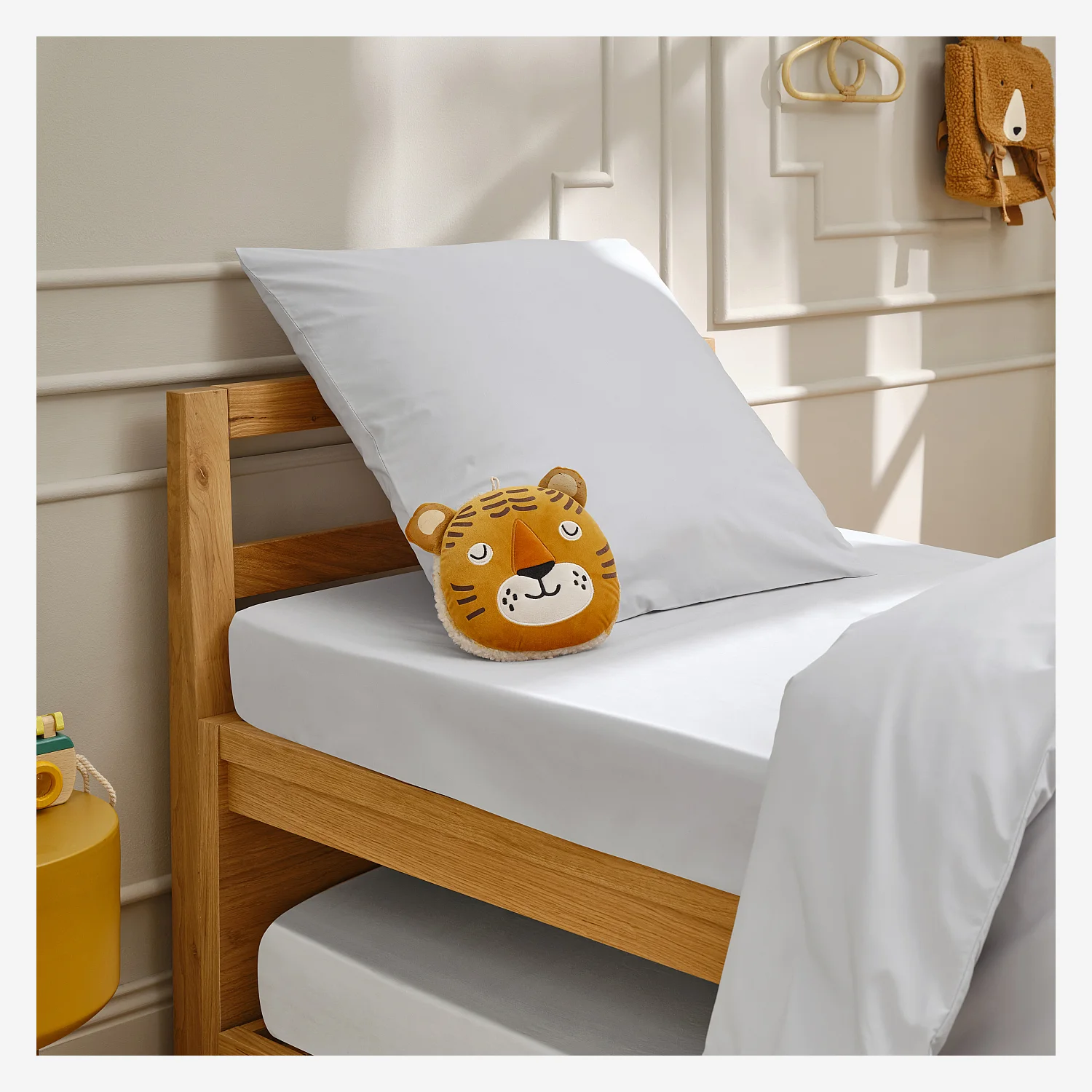 Taie d'oreiller en percale de coton - 65 x 65 cm - Blanc - 7