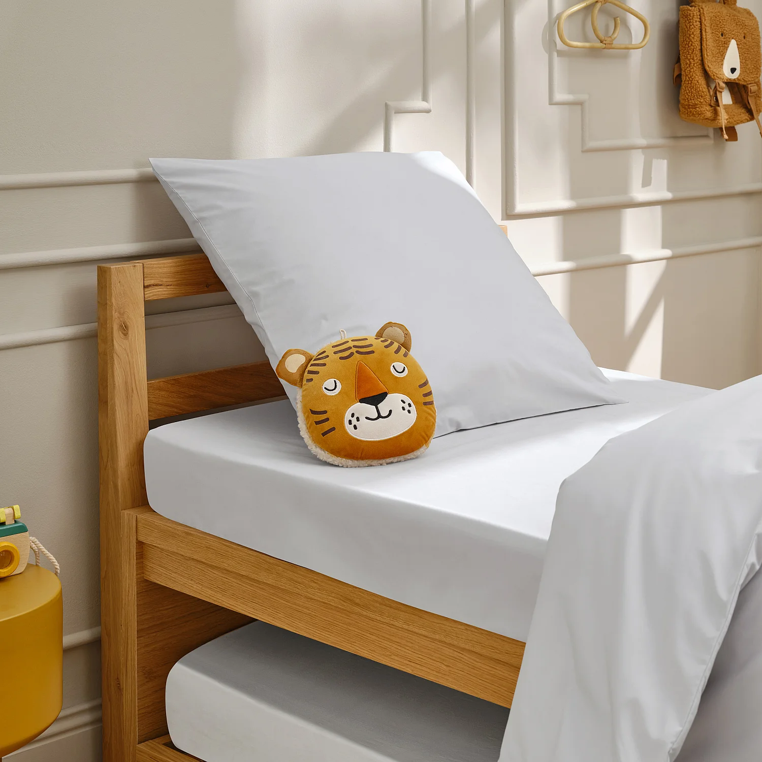 Taie d'oreiller en percale de coton - 65 x 65 cm - Blanc - 7