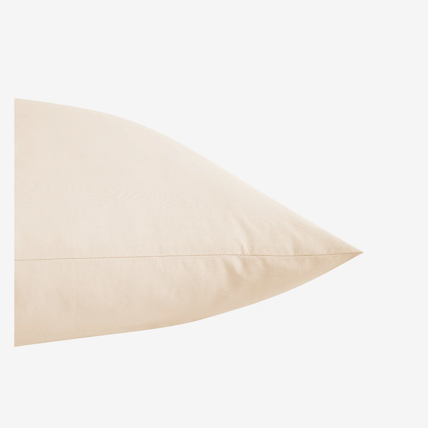 Taie d'oreiller en percale de coton - 65 x 65 cm - Ivoire - 4