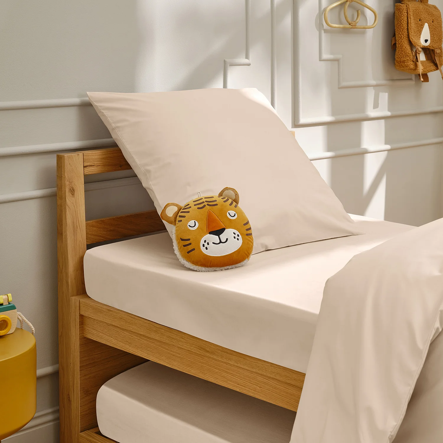 Taie d'oreiller en percale de coton - 65 x 65 cm - Ivoire - 7