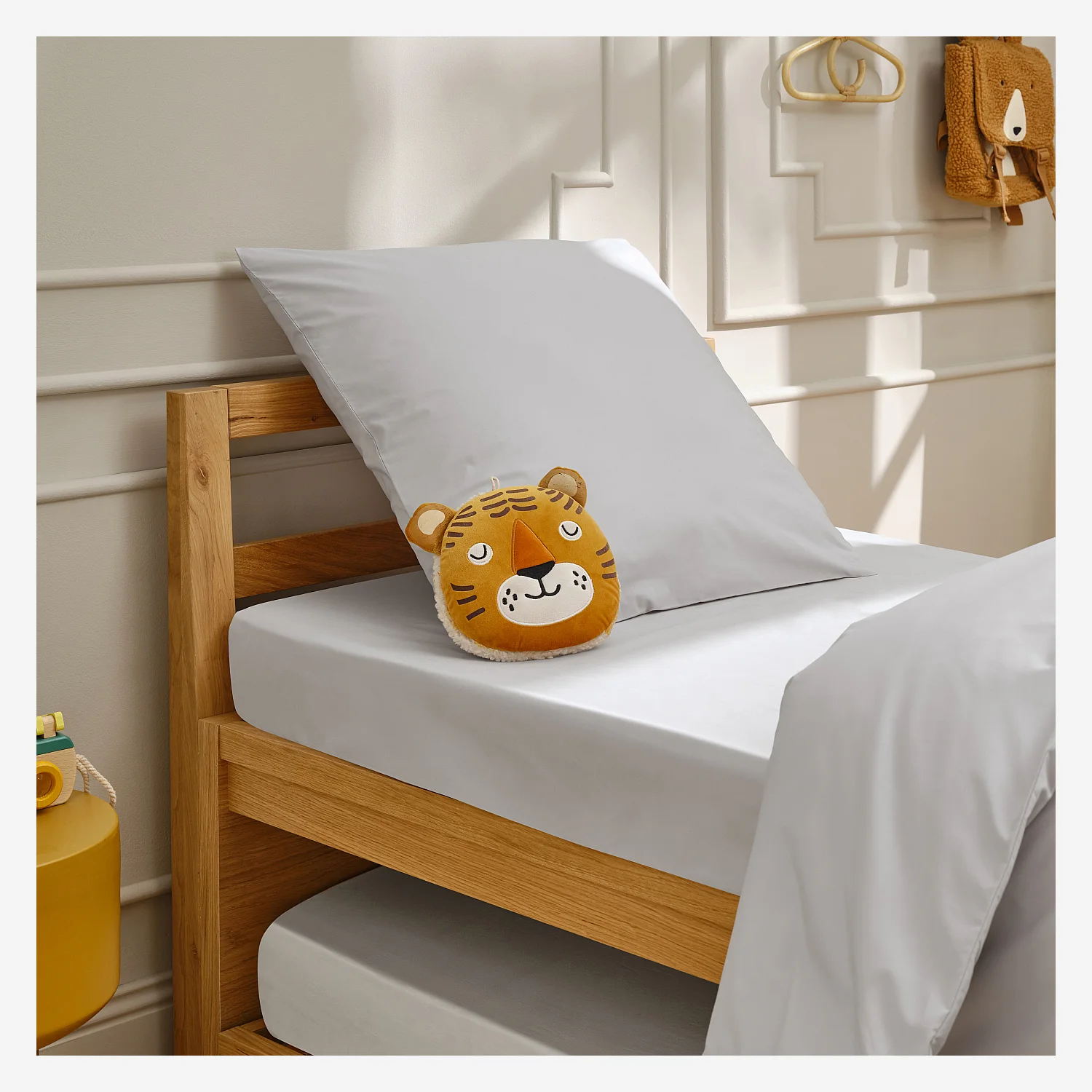 Taie d'oreiller en percale de coton - 65 x 65 cm - Gris perle - 7