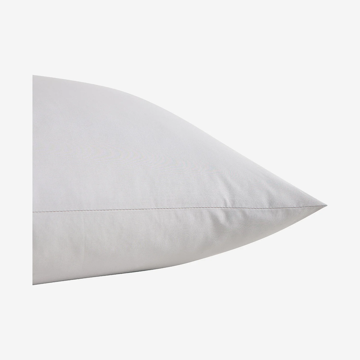 Taie d'oreiller en percale de coton - 65 x 65 cm - Gris perle - 4