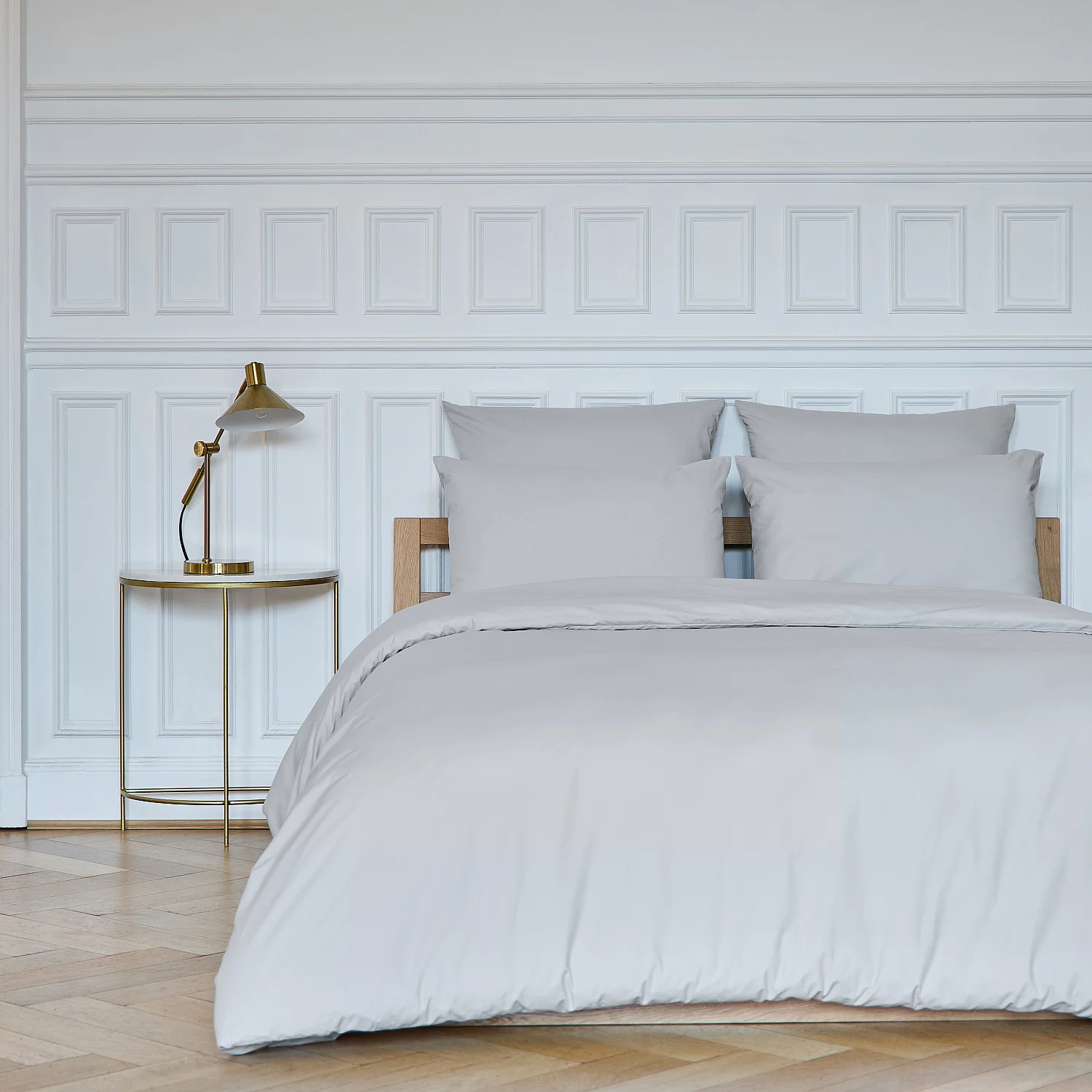 Taie d'oreiller en percale de coton - 50 x 70 cm - Gris perle - 3