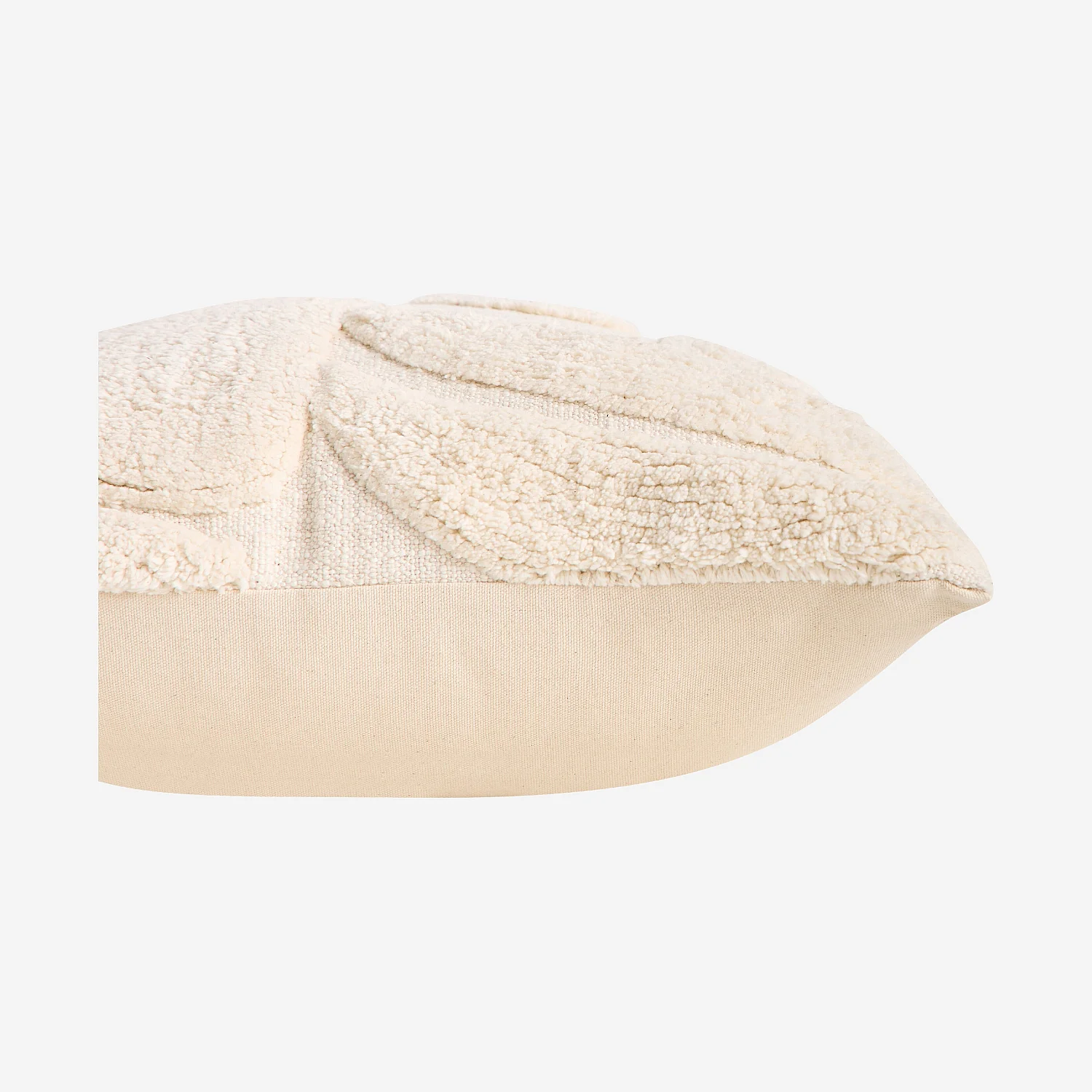 Coussin tufté en coton - 45 x 45 cm - Écru - 5