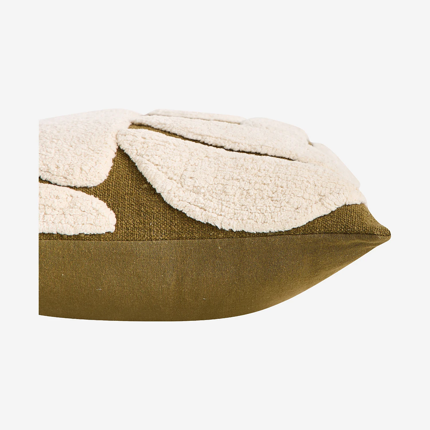 Coussin tufté en coton - 45 x 45 cm - Bronze - 5