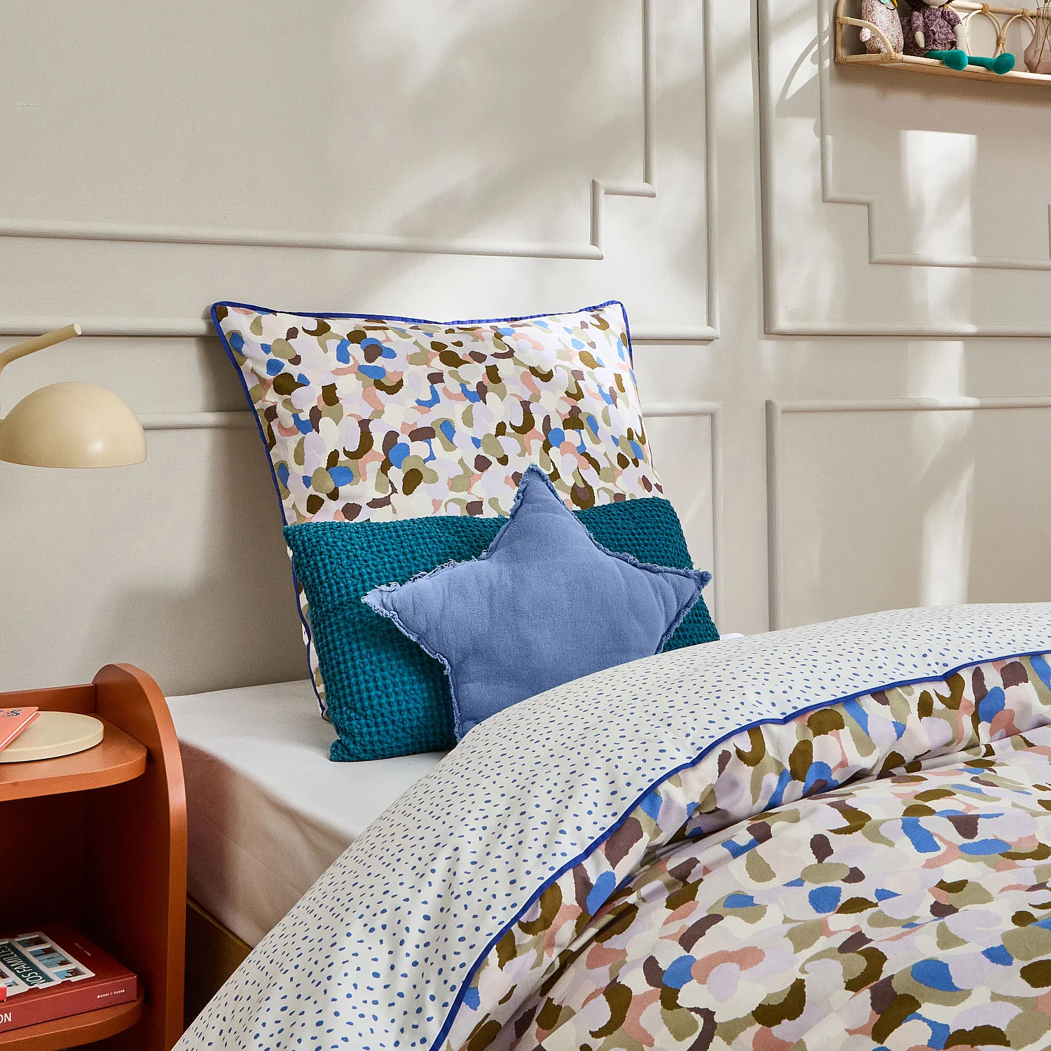 Parure de lit en percale de coton bio - 140 x 200 cm - Motifs multicolores - Design by Floriane Jacques - 9