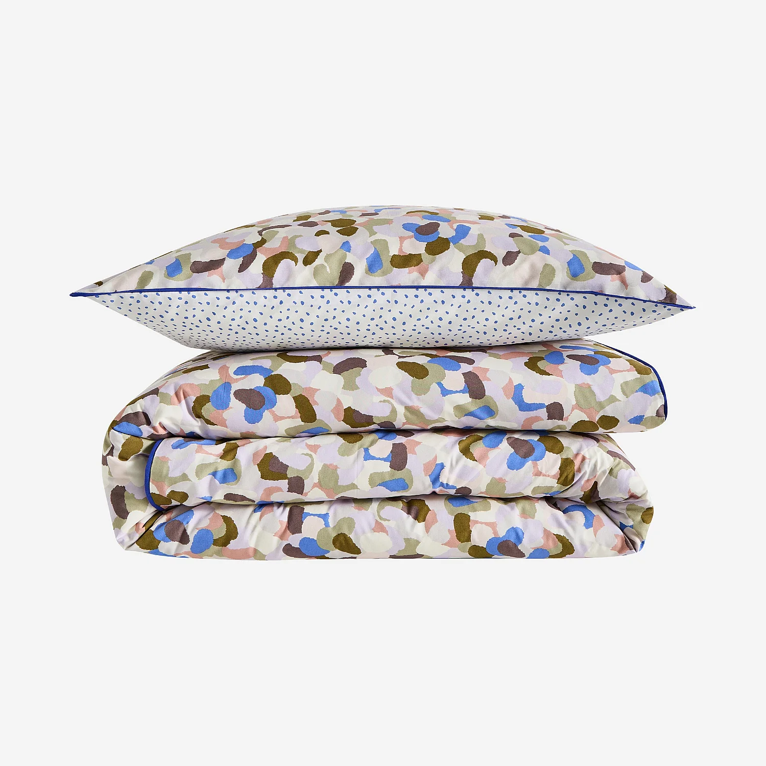 Parure de lit en percale de coton bio - 140 x 200 cm - Motifs multicolores - Design by Floriane Jacques - 2