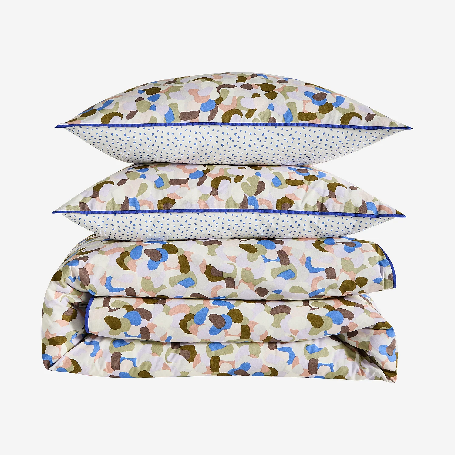 Parure de lit en percale de coton bio - 240 x 220 cm - Motifs multicolores - Design by Floriane Jacques - 2
